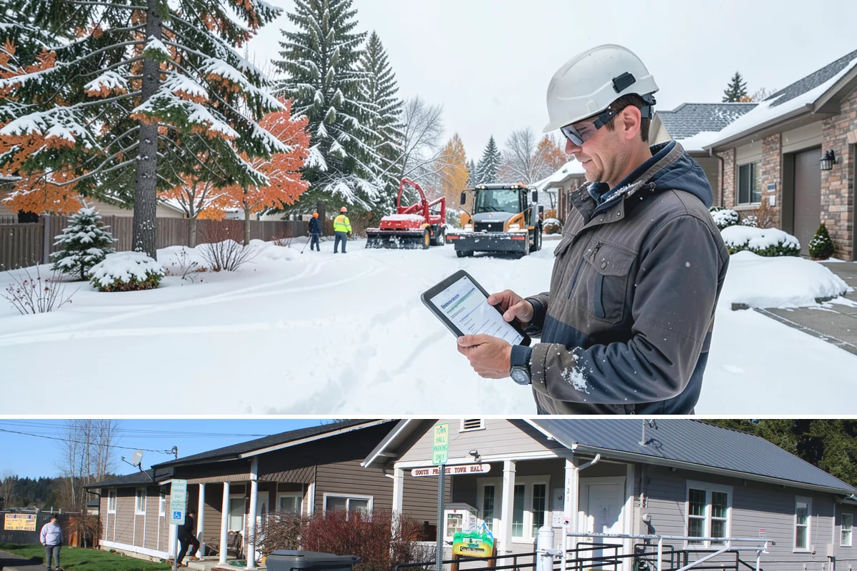 Rooftop Parking Snow Removal in South Prairie, Pierce County, WA - Coordinate rooftop-deck coverage ahead of midwinter storms when heavy wet snow adds the most load, typically December through...