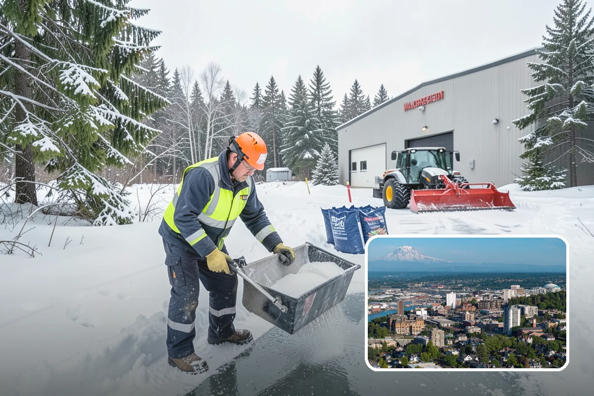 Rooftop Parking Snow Removal in Tacoma, Pierce County, WA - Manages snow weight within the deck's structural load limits