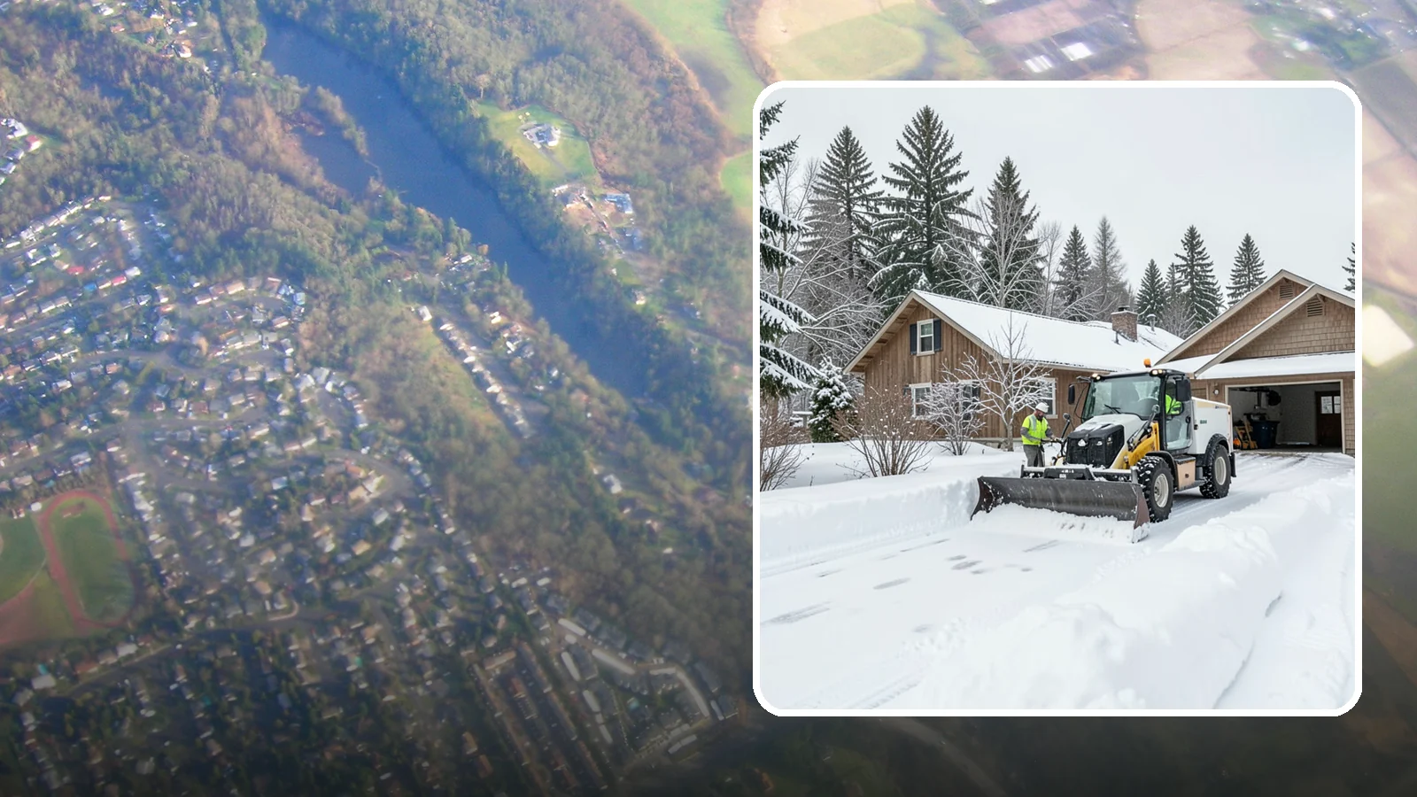 Rural Property Snow Removal in Algona, King County, WA - We clear long lanes, outbuilding access, and gates on rural Western Washington parcels the lowland plows never reach.