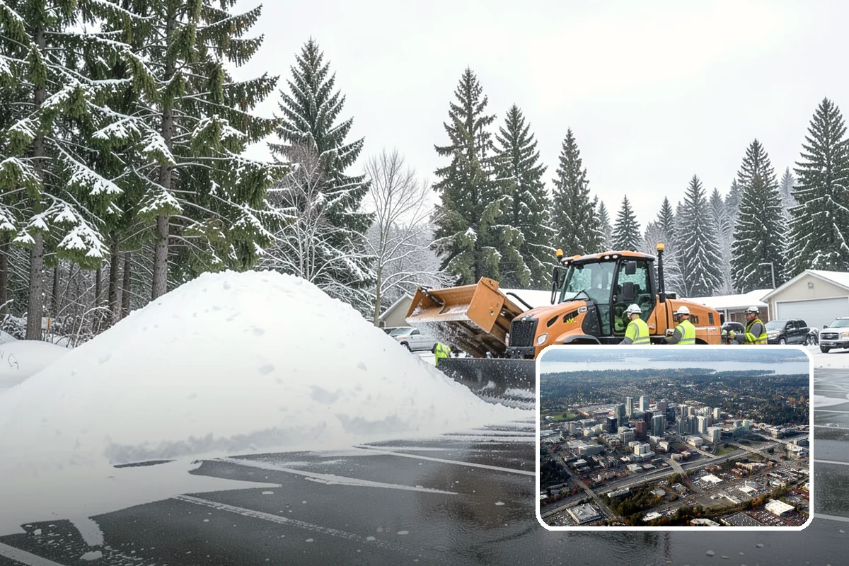 Rural Property Snow Removal in Bellevue, King County, WA - Clears long private lanes municipal plows won't touch