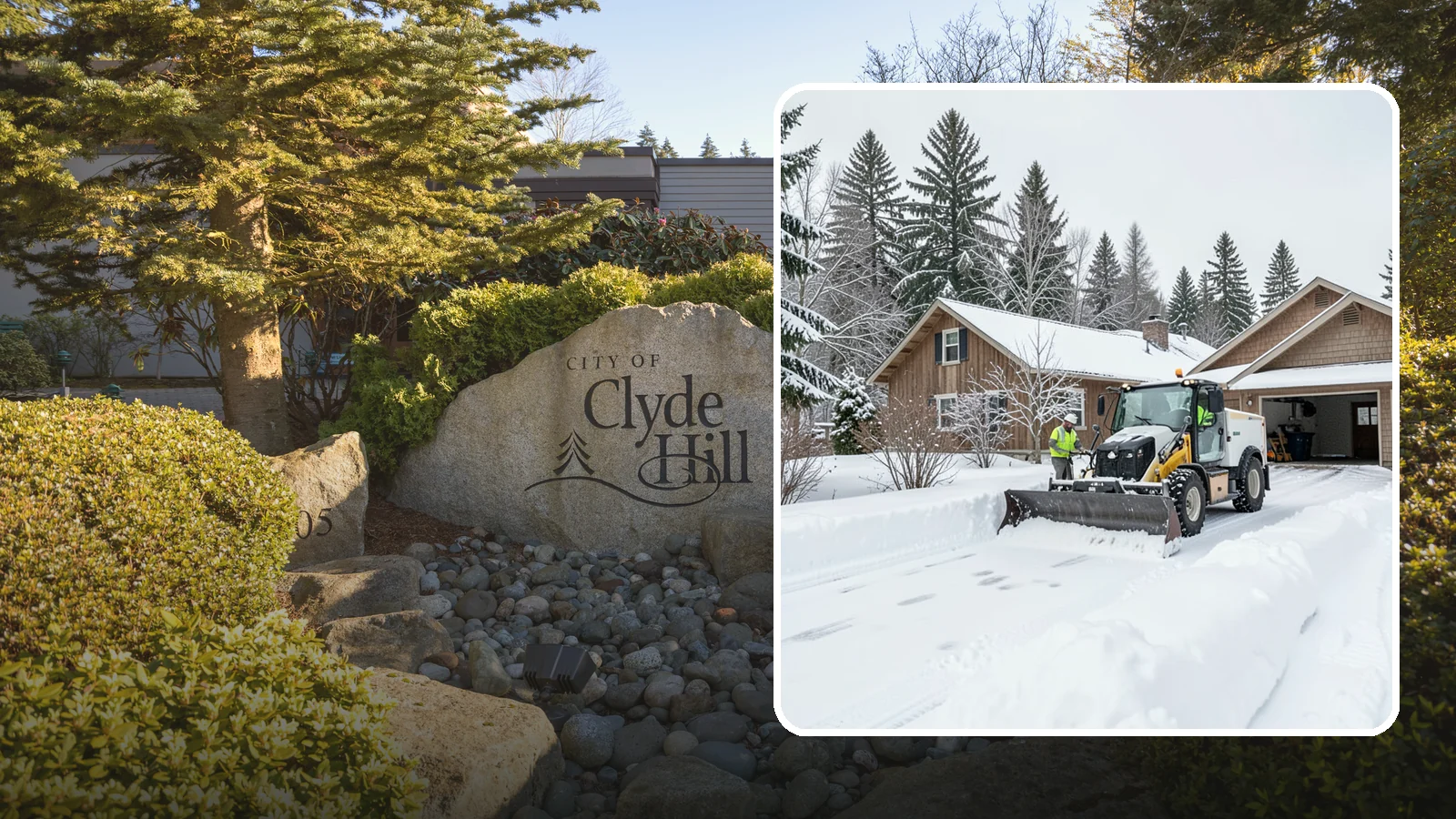Rural Property Snow Removal in Clyde Hill, King County, WA - We clear long lanes, outbuilding access, and gates on rural Western Washington parcels the lowland plows never reach.