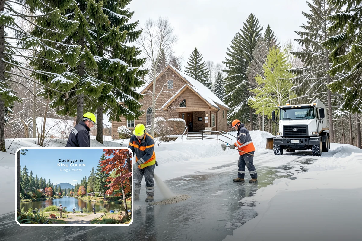 Rural Property Snow Removal in Covington, King County, WA - Clears long private lanes municipal plows won't touch