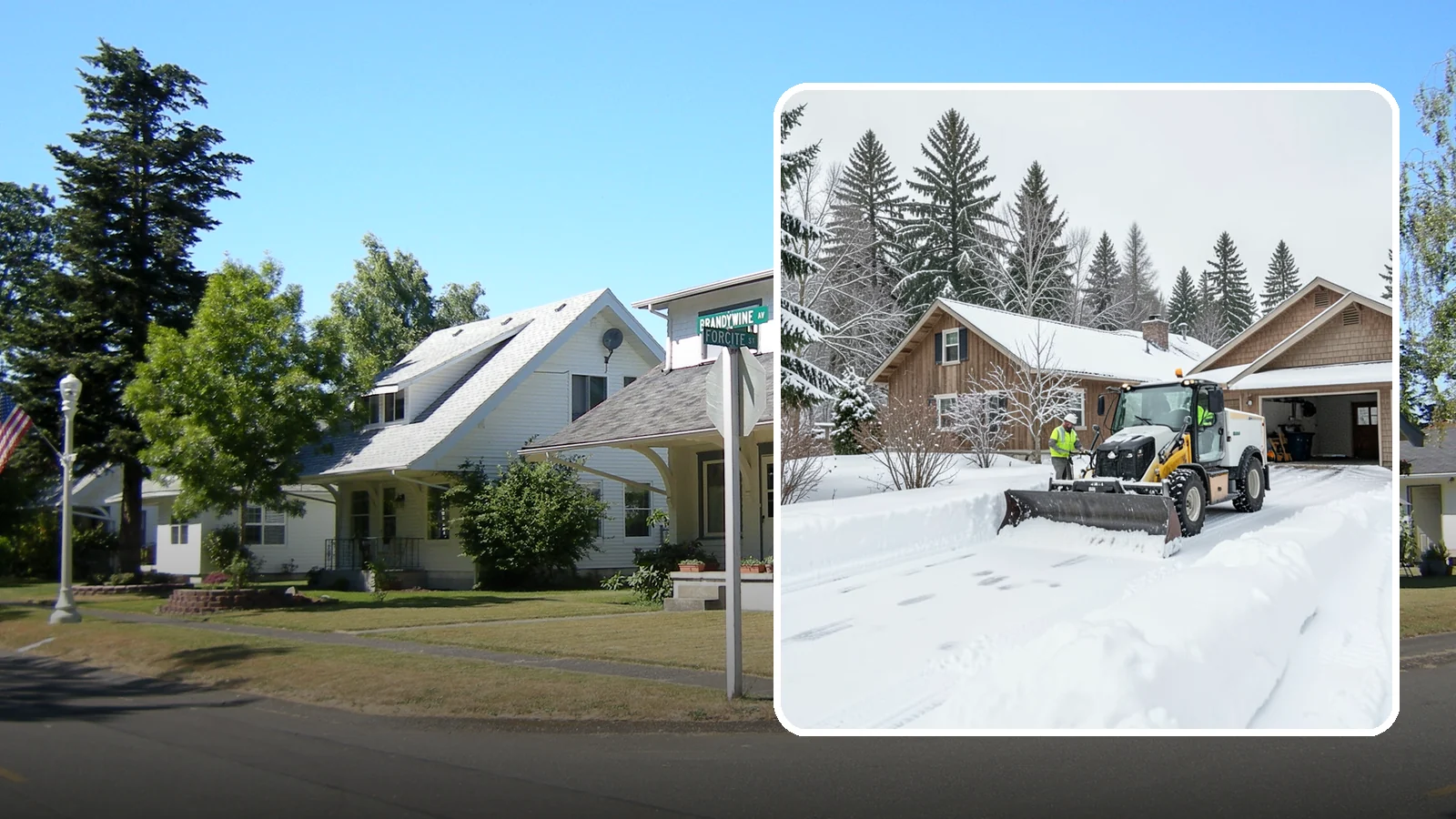 Rural Property Snow Removal in DuPont, Pierce County, WA - We clear long lanes, outbuilding access, and gates on rural Western Washington parcels the lowland plows never reach.