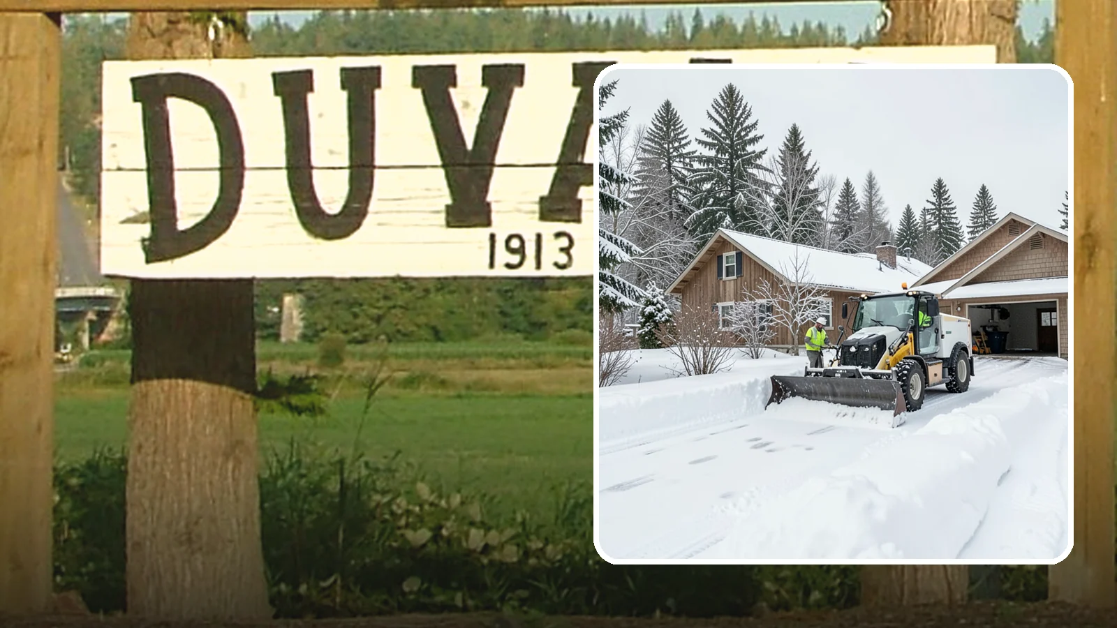 Rural Property Snow Removal in Duvall, King County, WA - We clear long lanes, outbuilding access, and gates on rural Western Washington parcels the lowland plows never reach.