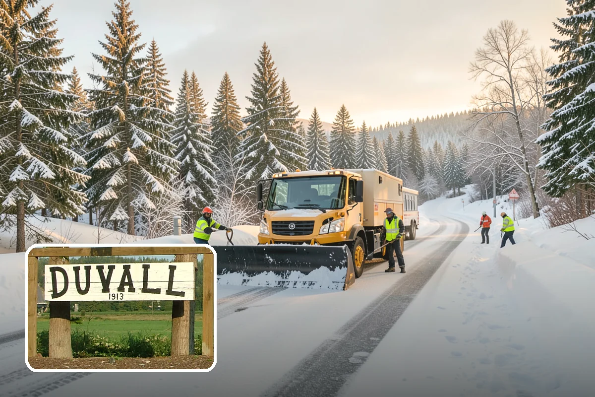 Rural Property Snow Removal in Duvall, King County, WA - Clears long private lanes municipal plows won't touch