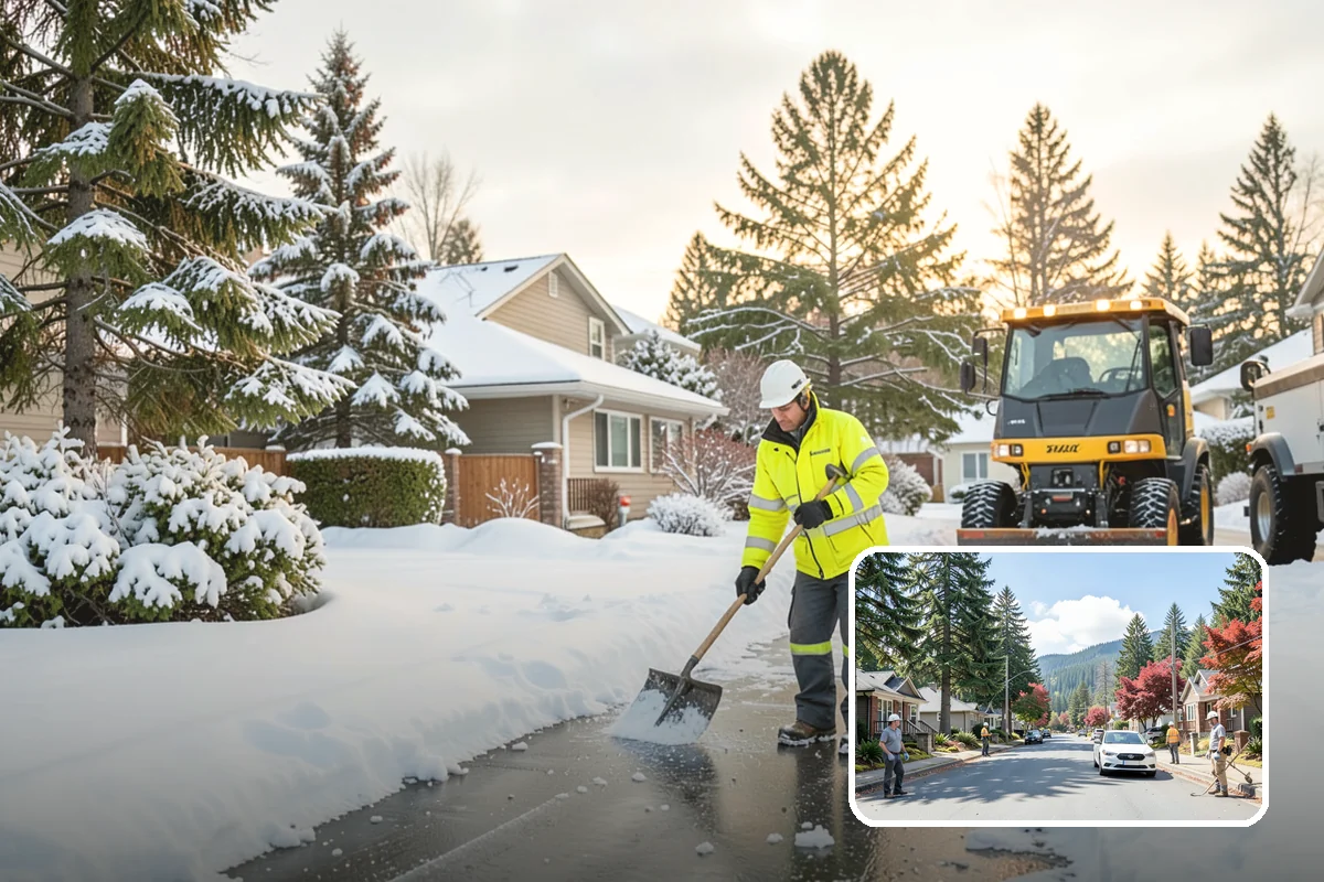 Rural Property Snow Removal in Hunts Point, King County, WA - Clears long private lanes municipal plows won't touch