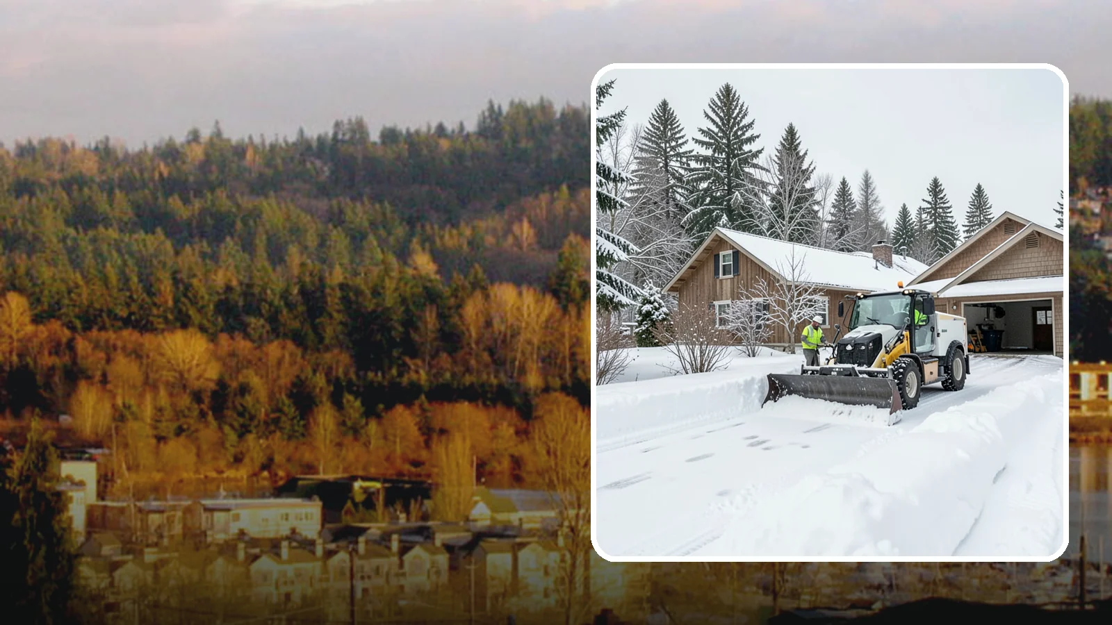Rural Property Snow Removal in Kenmore, King County, WA - We clear long lanes, outbuilding access, and gates on rural Western Washington parcels the lowland plows never reach.