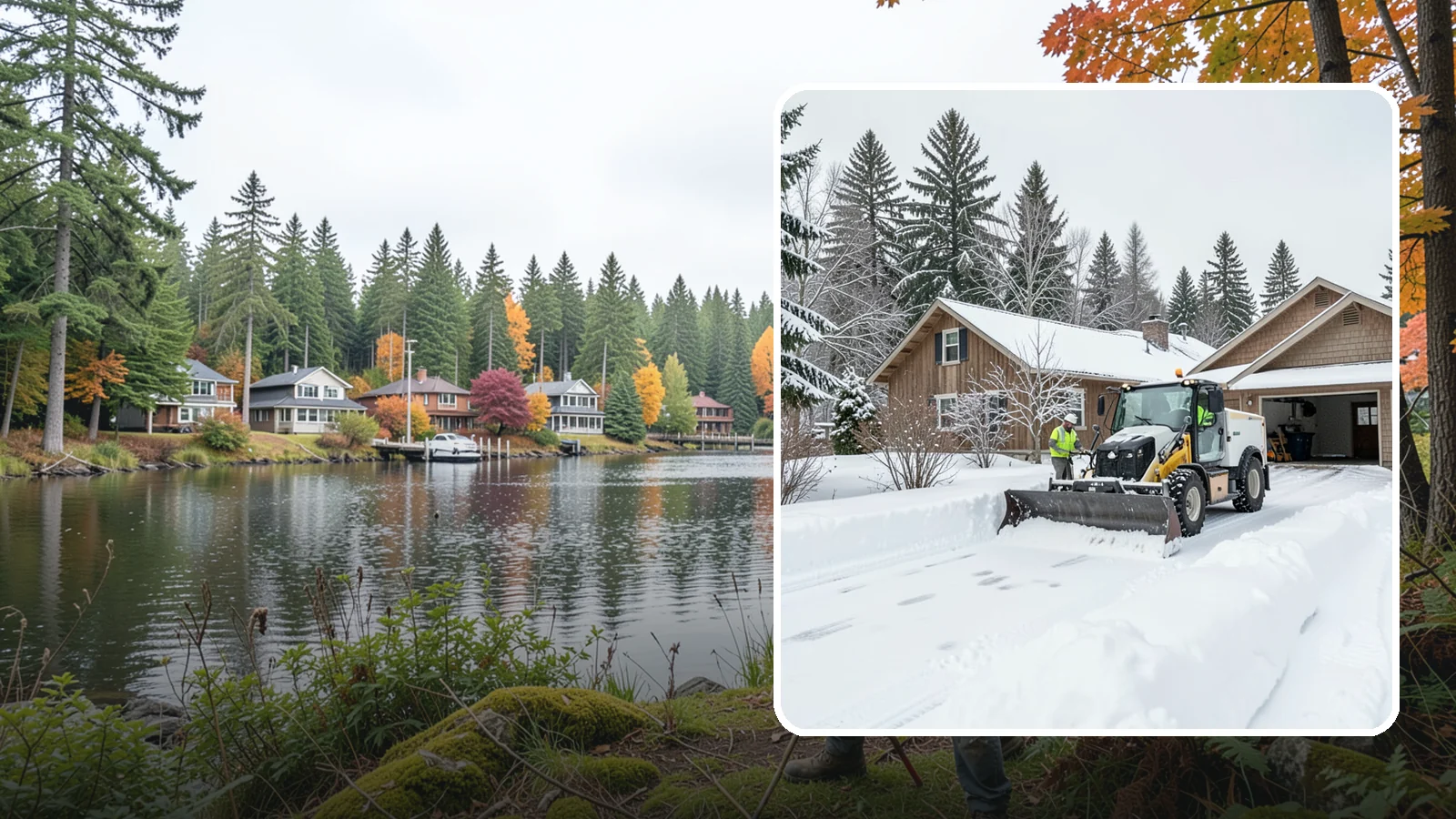 Rural Property Snow Removal in La Conner, Skagit County, WA - We clear long lanes, outbuilding access, and gates on rural Western Washington parcels the lowland plows never reach.