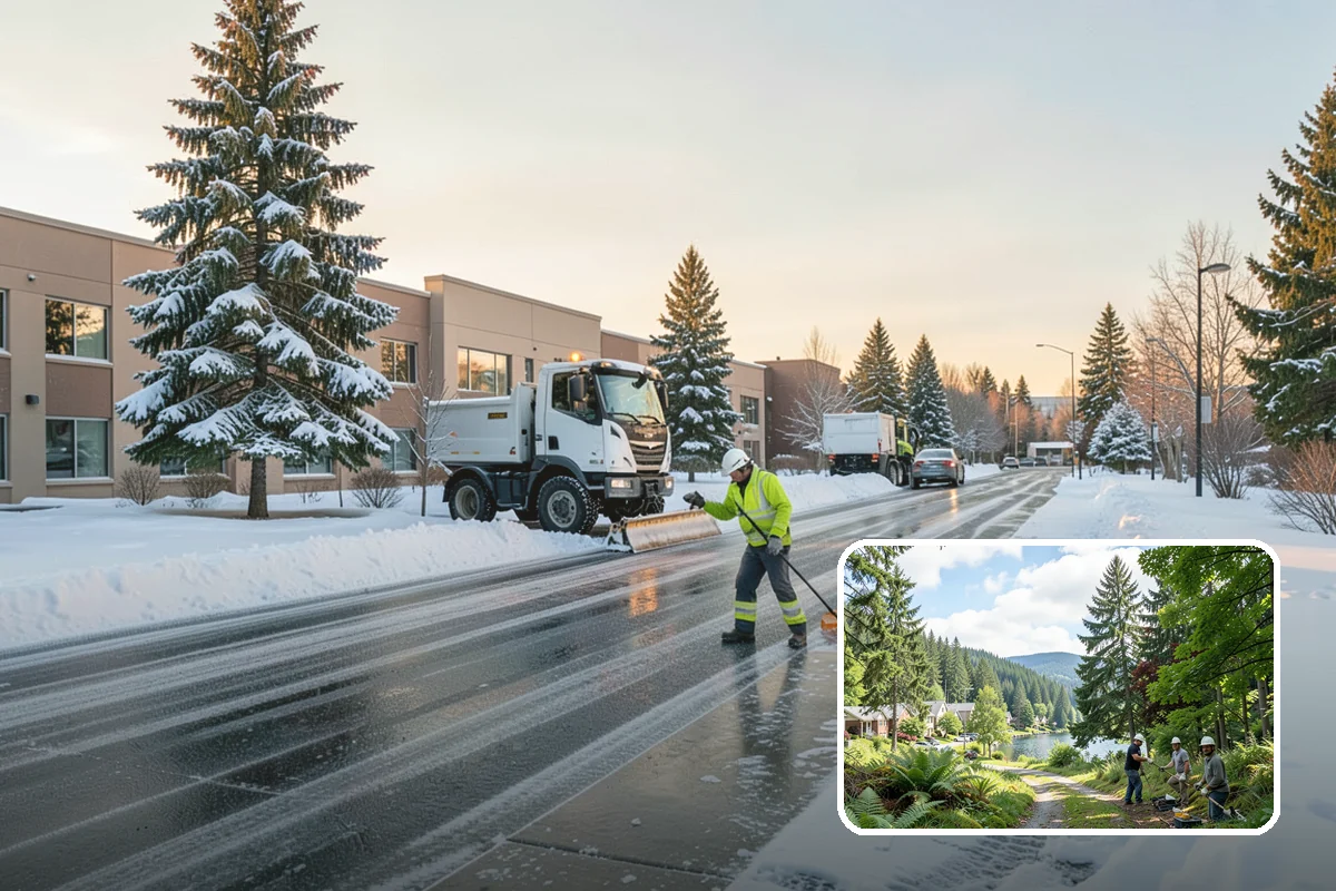 Rural Property Snow Removal in Lake Forest Park, King County, WA - Clears long private lanes municipal plows won't touch