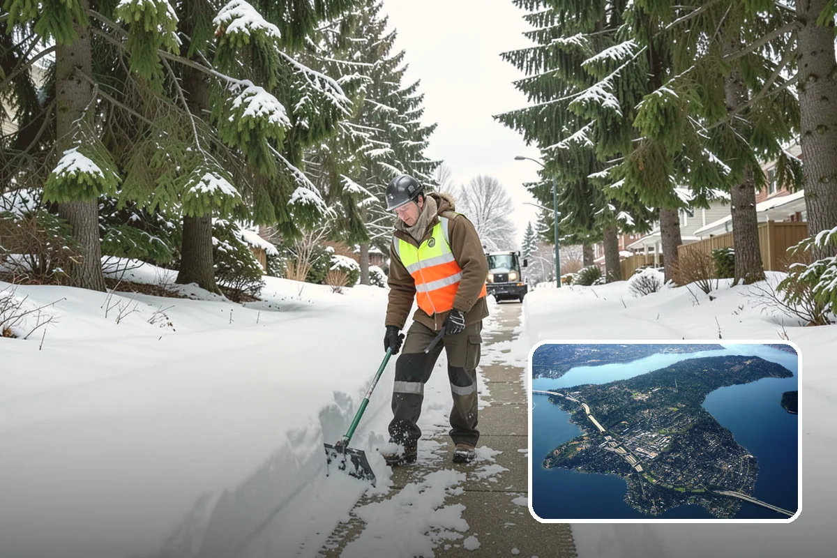 Rural Property Snow Removal in Mercer Island, King County, WA - Clears long private lanes municipal plows won't touch