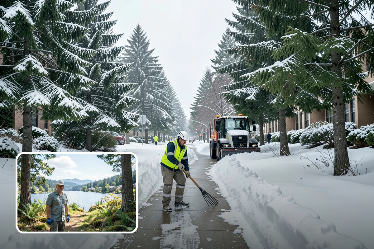 Rural Property Snow Removal in Milton, King County, WA - Clears long private lanes municipal plows won't touch
