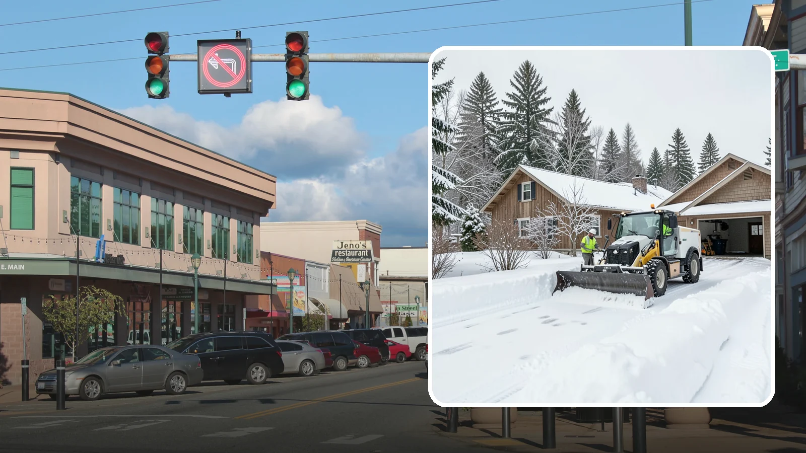 Rural Property Snow Removal in Monroe, Snohomish County, WA - We clear long lanes, outbuilding access, and gates on rural Western Washington parcels the lowland plows never reach.