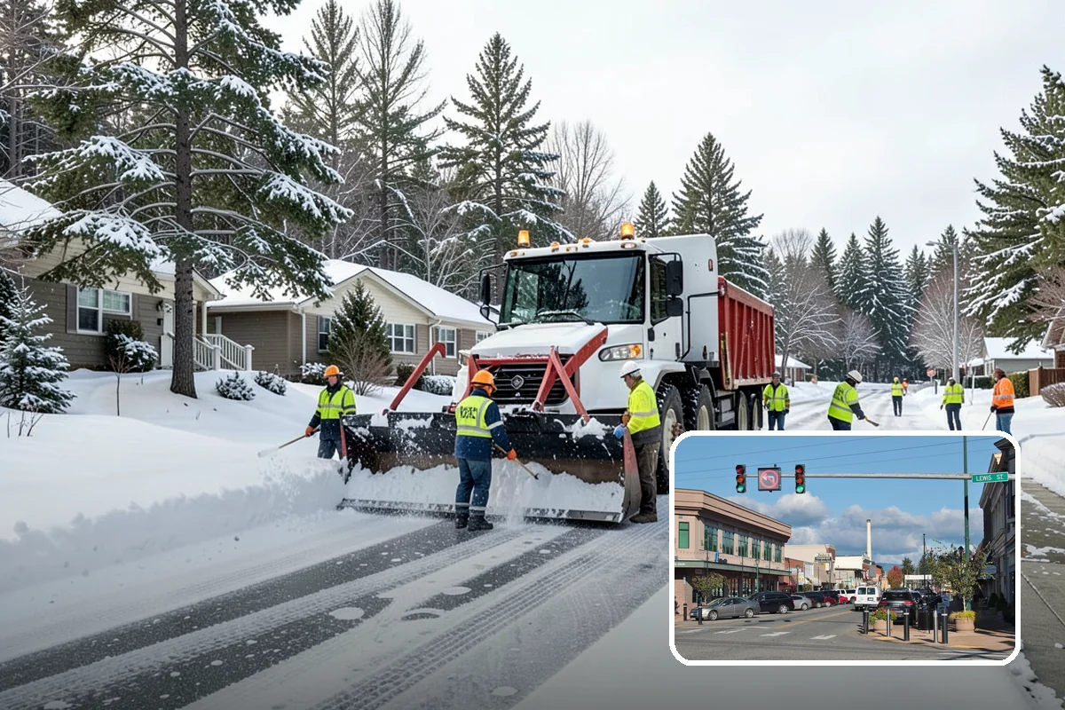 Rural Property Snow Removal in Monroe, Snohomish County, WA - Clears long private lanes municipal plows won't touch
