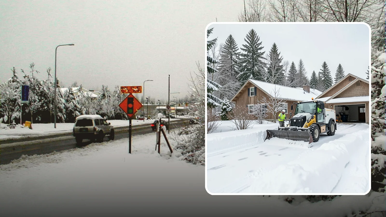 Rural Property Snow Removal in Newcastle, King County, WA - We clear long lanes, outbuilding access, and gates on rural Western Washington parcels the lowland plows never reach.