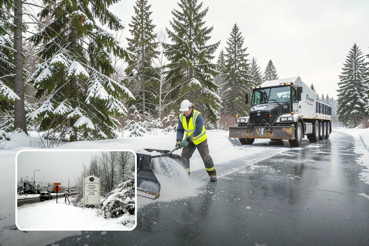 Rural Property Snow Removal in Newcastle, King County, WA - Clears long private lanes municipal plows won't touch