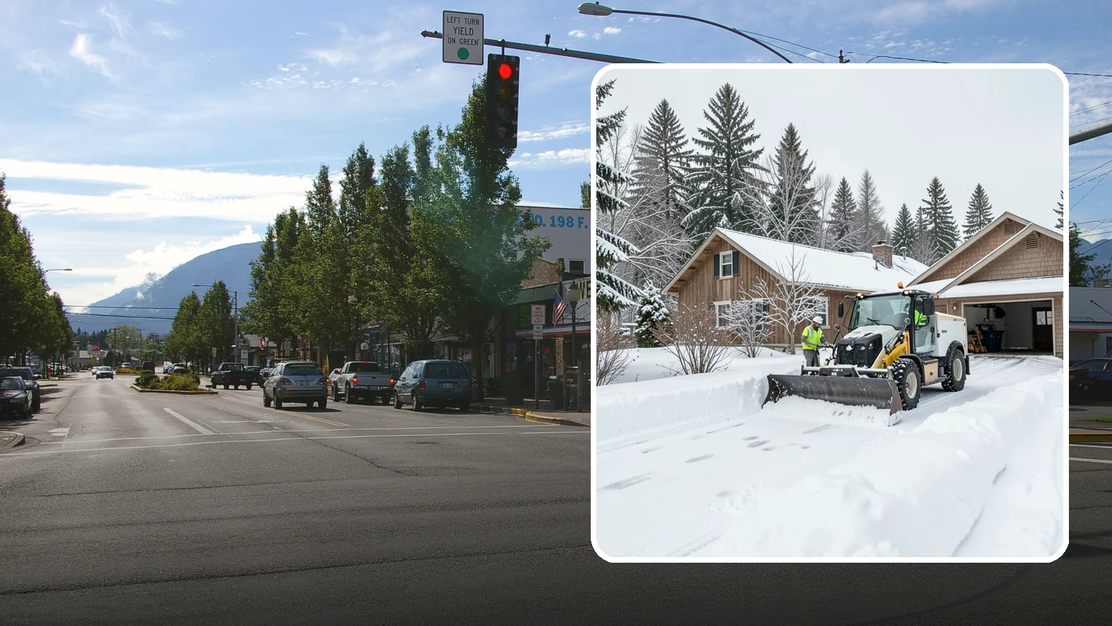 Rural Property Snow Removal in North Bend, King County, WA - We clear long lanes, outbuilding access, and gates on rural Western Washington parcels the lowland plows never reach.