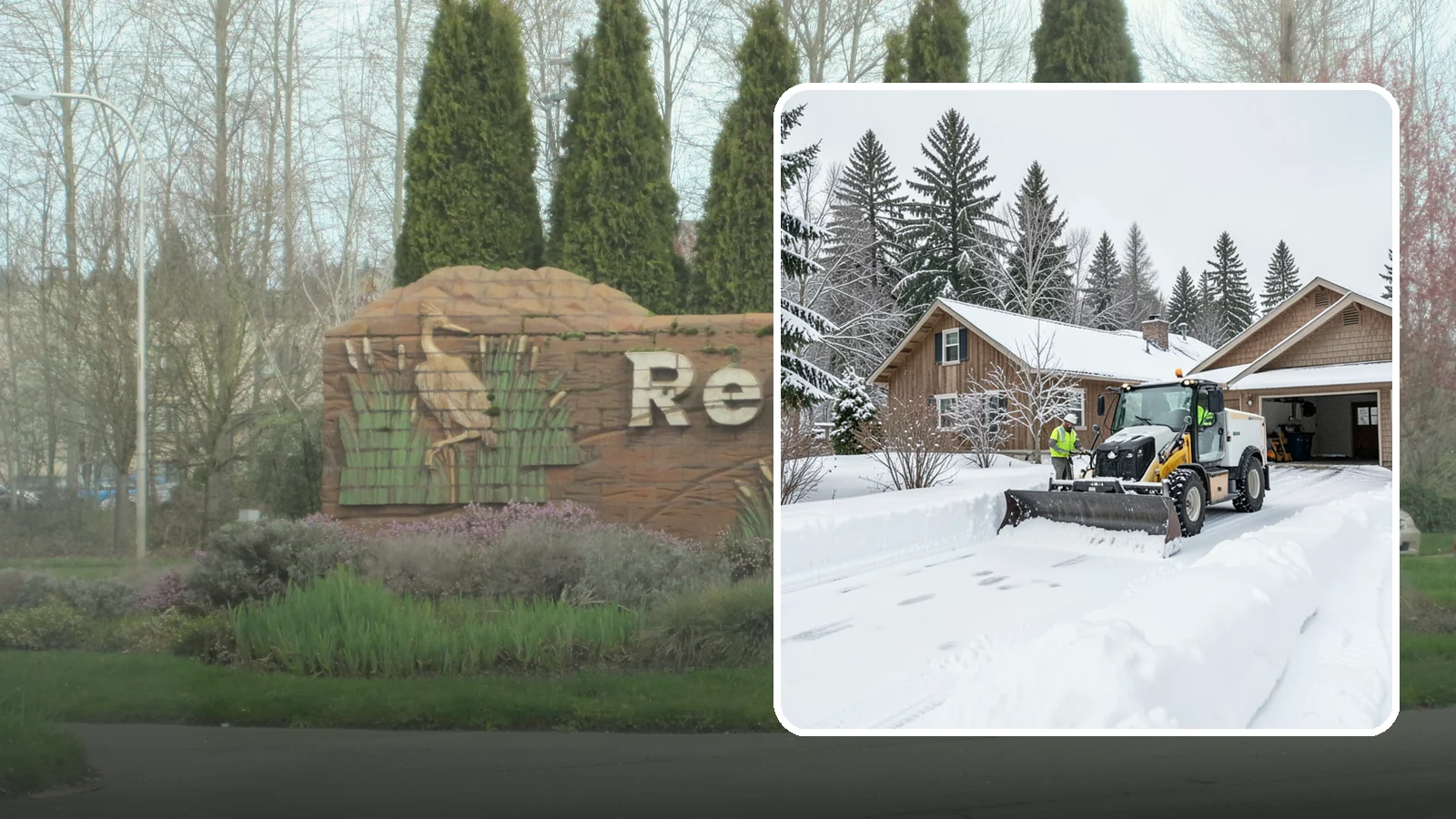 Rural Property Snow Removal in Renton, King County, WA - We clear long lanes, outbuilding access, and gates on rural Western Washington parcels the lowland plows never reach.