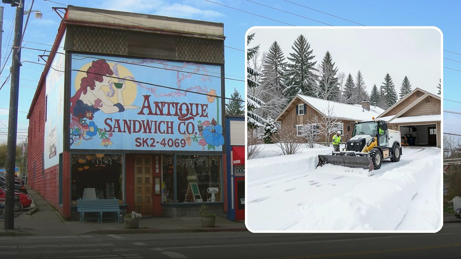 Rural Property Snow Removal in Ruston, Pierce County, WA - We clear long lanes, outbuilding access, and gates on rural Western Washington parcels the lowland plows never reach.