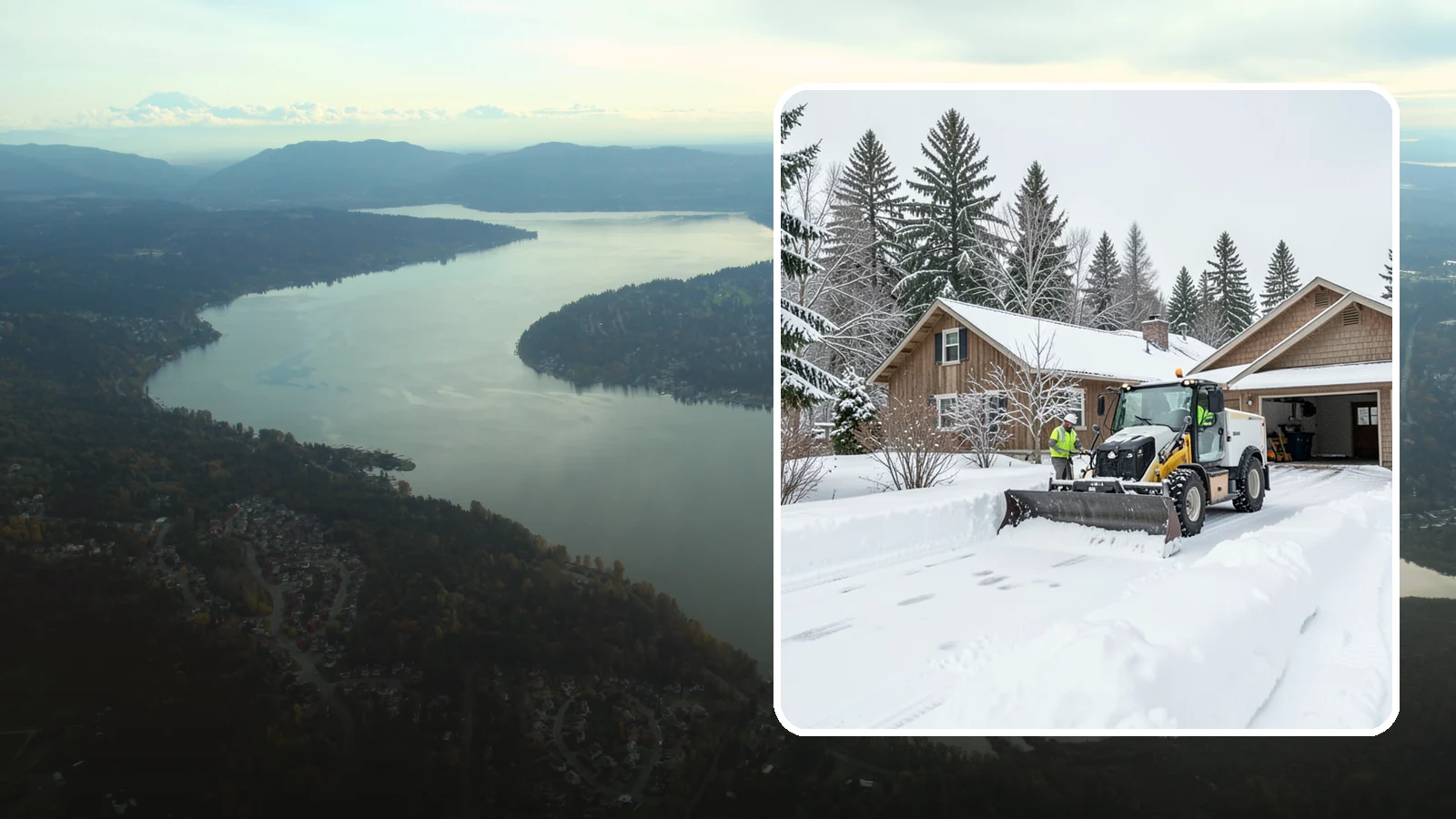 Rural Property Snow Removal in Sammamish, King County, WA - We clear long lanes, outbuilding access, and gates on rural Western Washington parcels the lowland plows never reach.