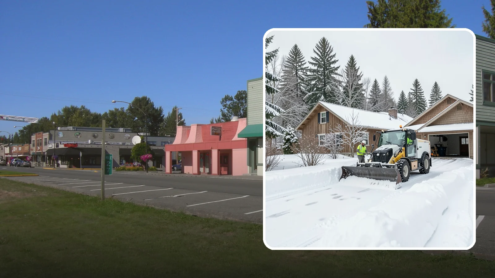 Rural Property Snow Removal in Snoqualmie, King County, WA - We clear long lanes, outbuilding access, and gates on rural Western Washington parcels the lowland plows never reach.