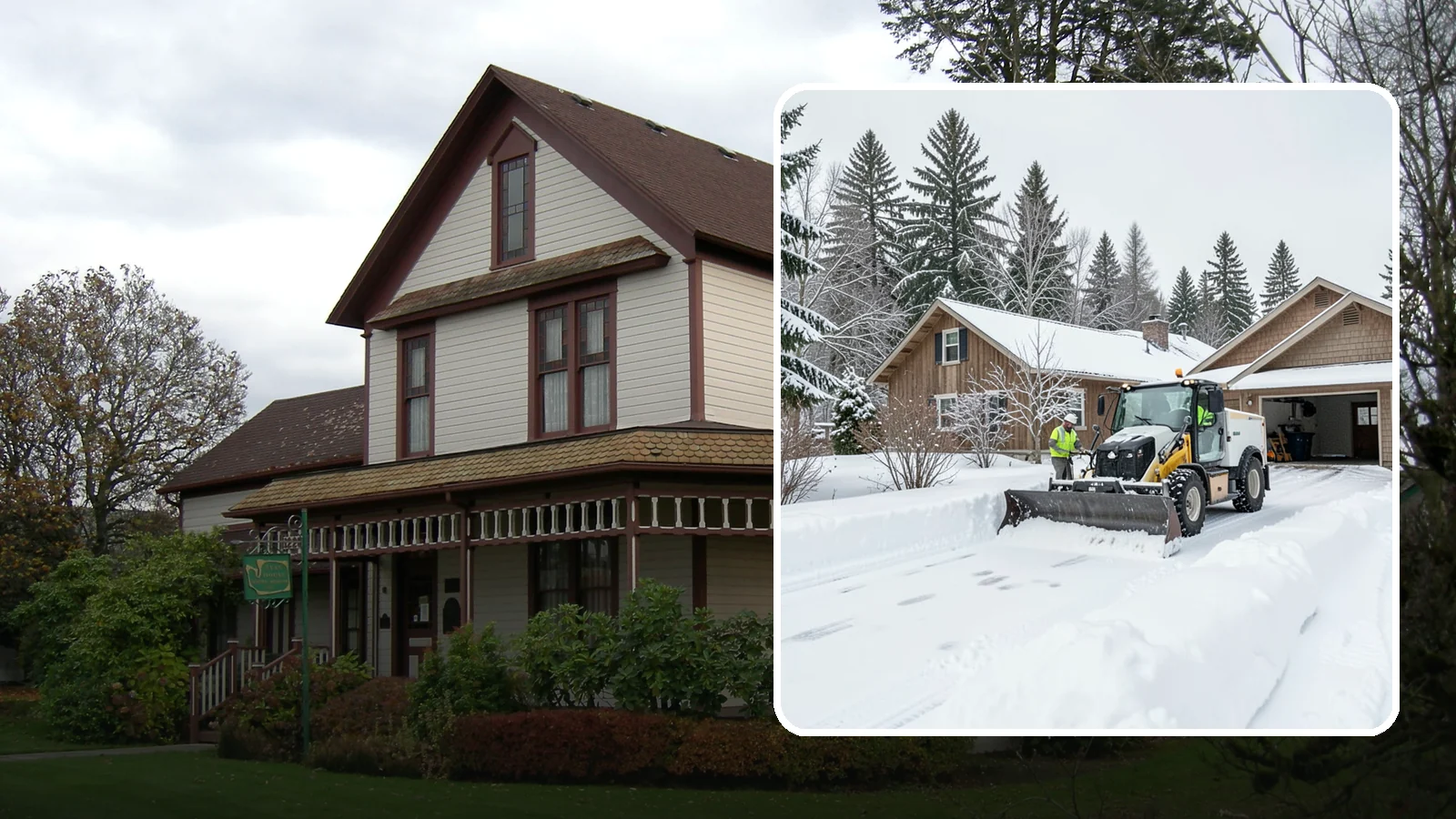 Rural Property Snow Removal in Sumner, Pierce County, WA - We clear long lanes, outbuilding access, and gates on rural Western Washington parcels the lowland plows never reach.