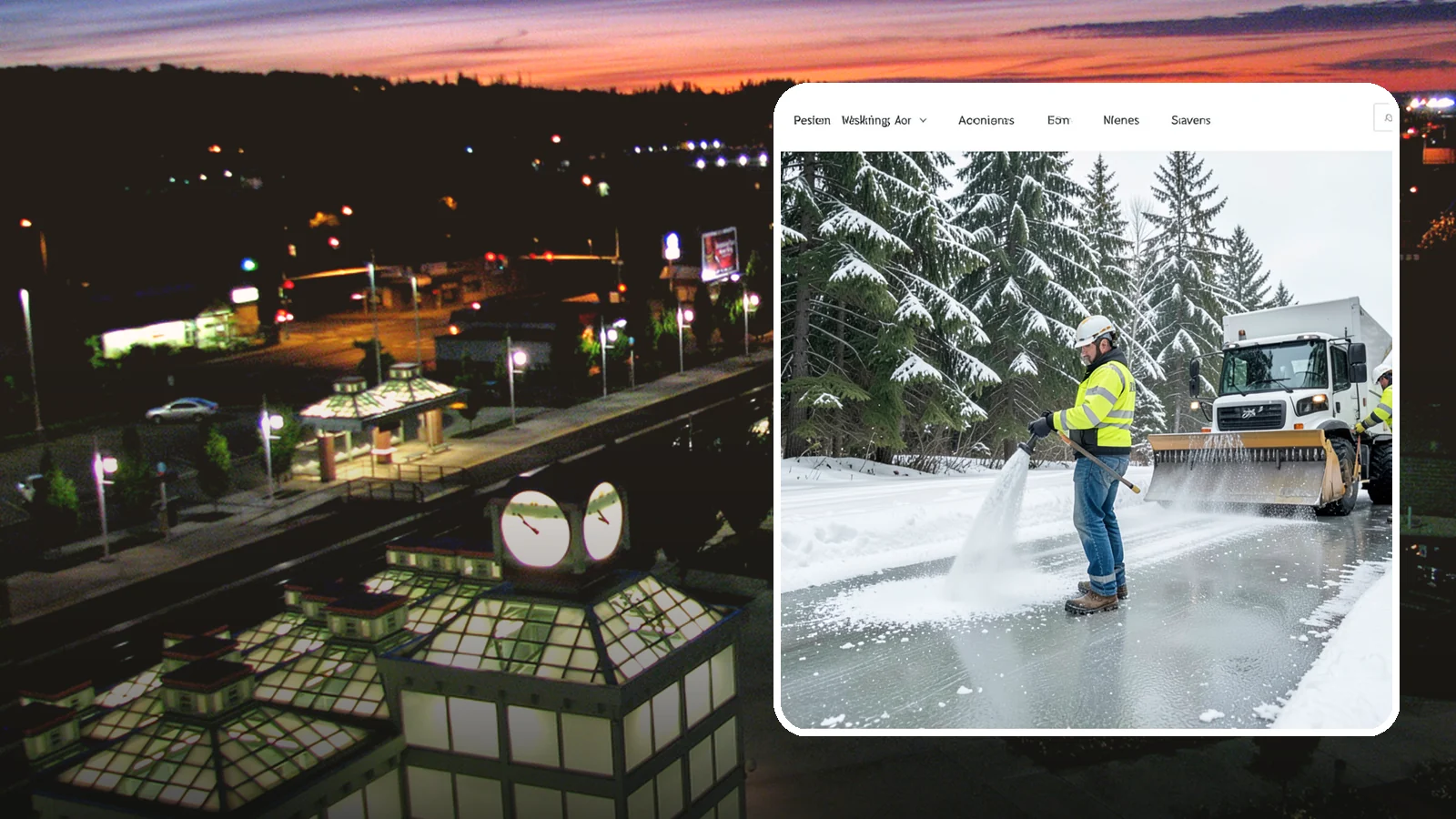 Salt Application in Auburn, King County, WA - Salt application melts existing ice and prevents new formation on the pavement surfaces that keep your Western Washington...