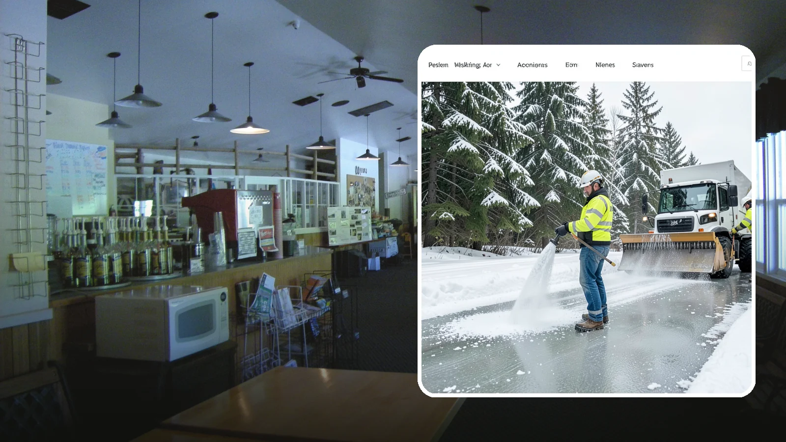 Salt Application in Black Diamond, King County, WA - Salt application melts existing ice and prevents new formation on the pavement surfaces that keep your Western Washington...