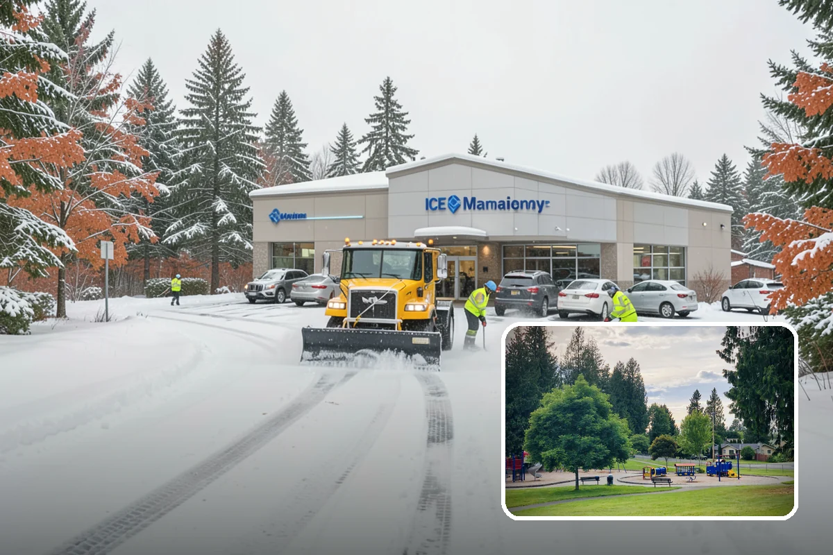 Salt Application in Bonney Lake, Pierce County, WA - Melts ice effectively in the mid-20s range typical of PNW freezes