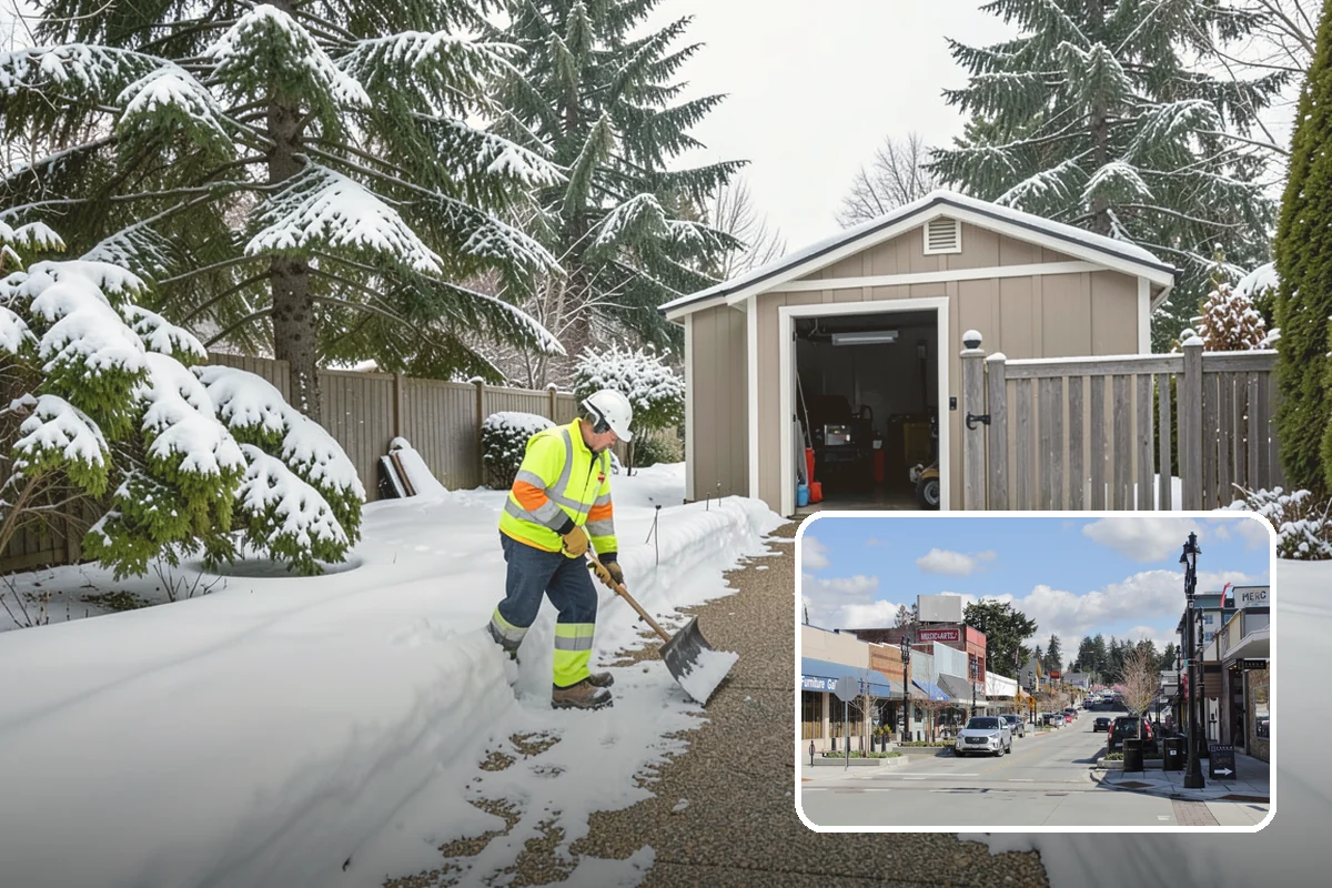 Salt Application in Bothell, King County, WA - Melts ice effectively in the mid-20s range typical of PNW freezes