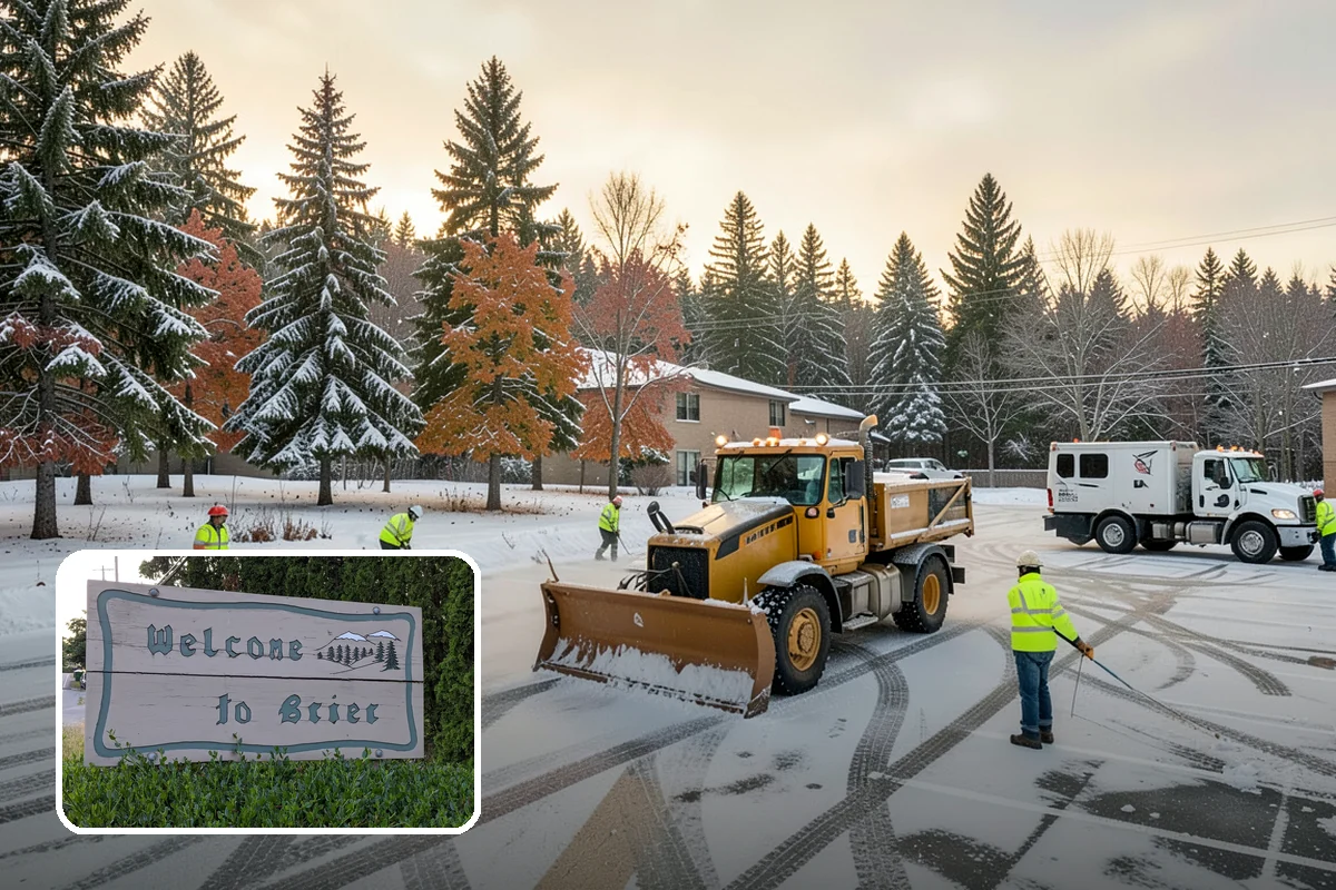 Salt Application in Brier, Snohomish County, WA - Melts ice effectively in the mid-20s range typical of PNW freezes