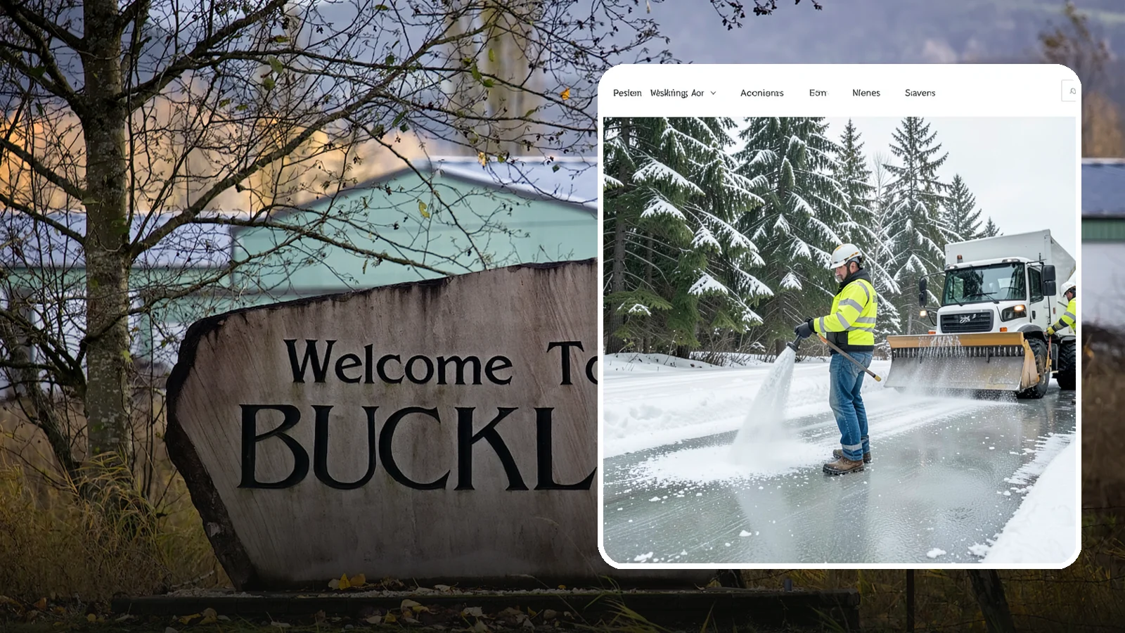 Salt Application in Buckley, Pierce County, WA - Salt application melts existing ice and prevents new formation on the pavement surfaces that keep your Western Washington...