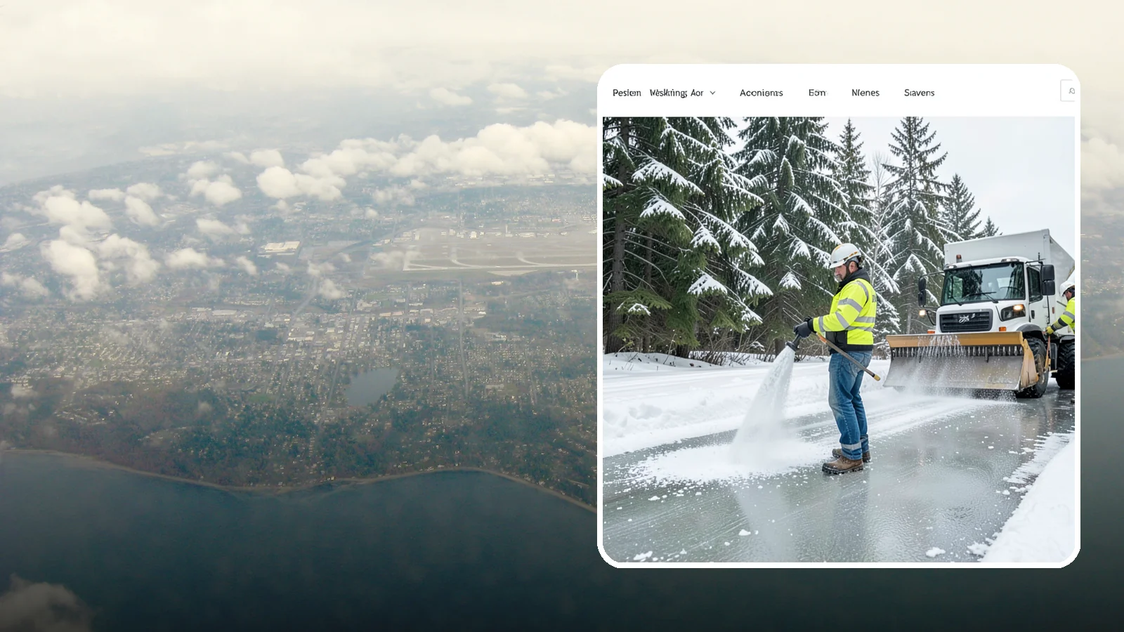 Salt Application in Burien, King County, WA - Salt application melts existing ice and prevents new formation on the pavement surfaces that keep your Western Washington...