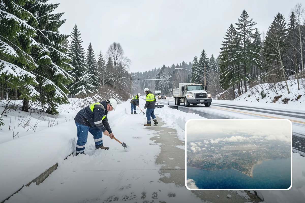 Salt Application in Burien, King County, WA - Melts ice effectively in the mid-20s range typical of PNW freezes