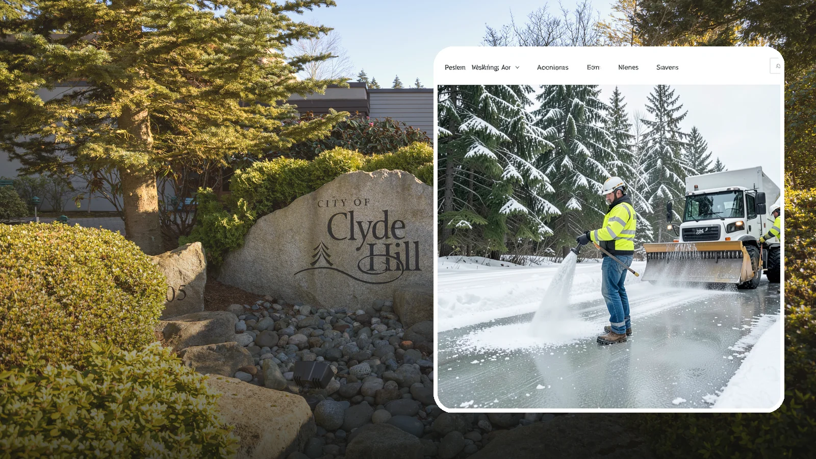 Salt Application in Clyde Hill, King County, WA - Salt application melts existing ice and prevents new formation on the pavement surfaces that keep your Western Washington...