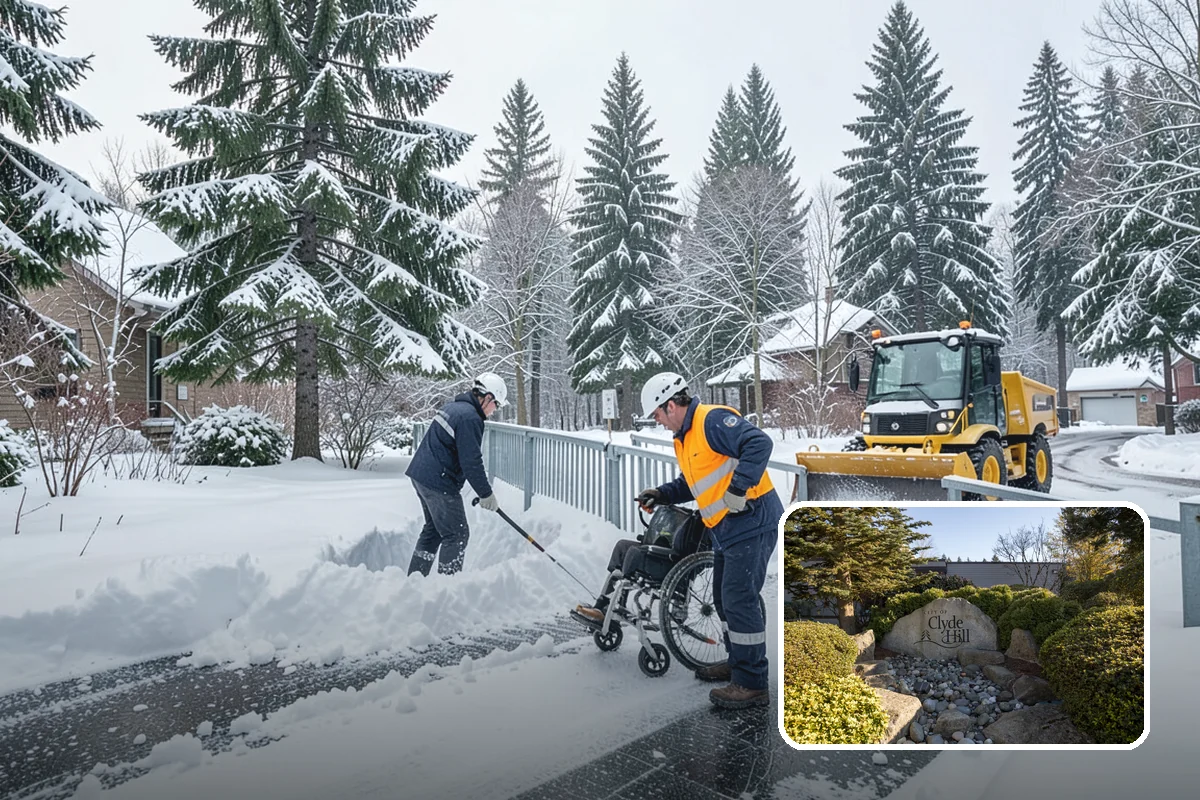 Salt Application in Clyde Hill, King County, WA - Melts ice effectively in the mid-20s range typical of PNW freezes