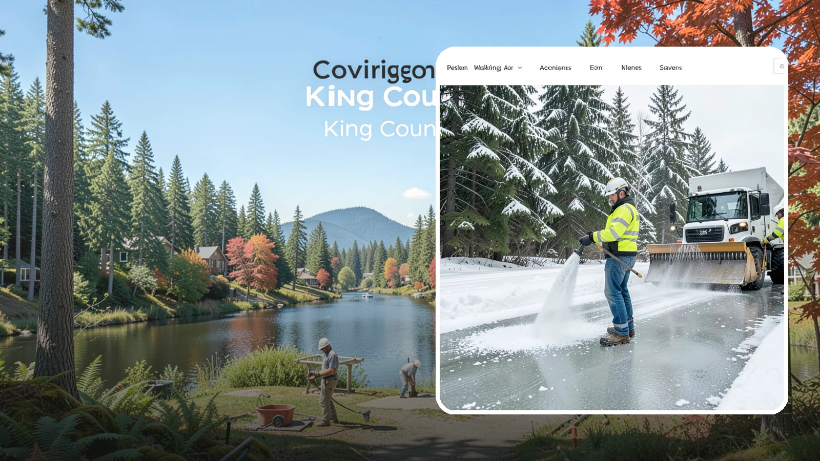 Salt Application in Covington, King County, WA - Salt application melts existing ice and prevents new formation on the pavement surfaces that keep your Western Washington...