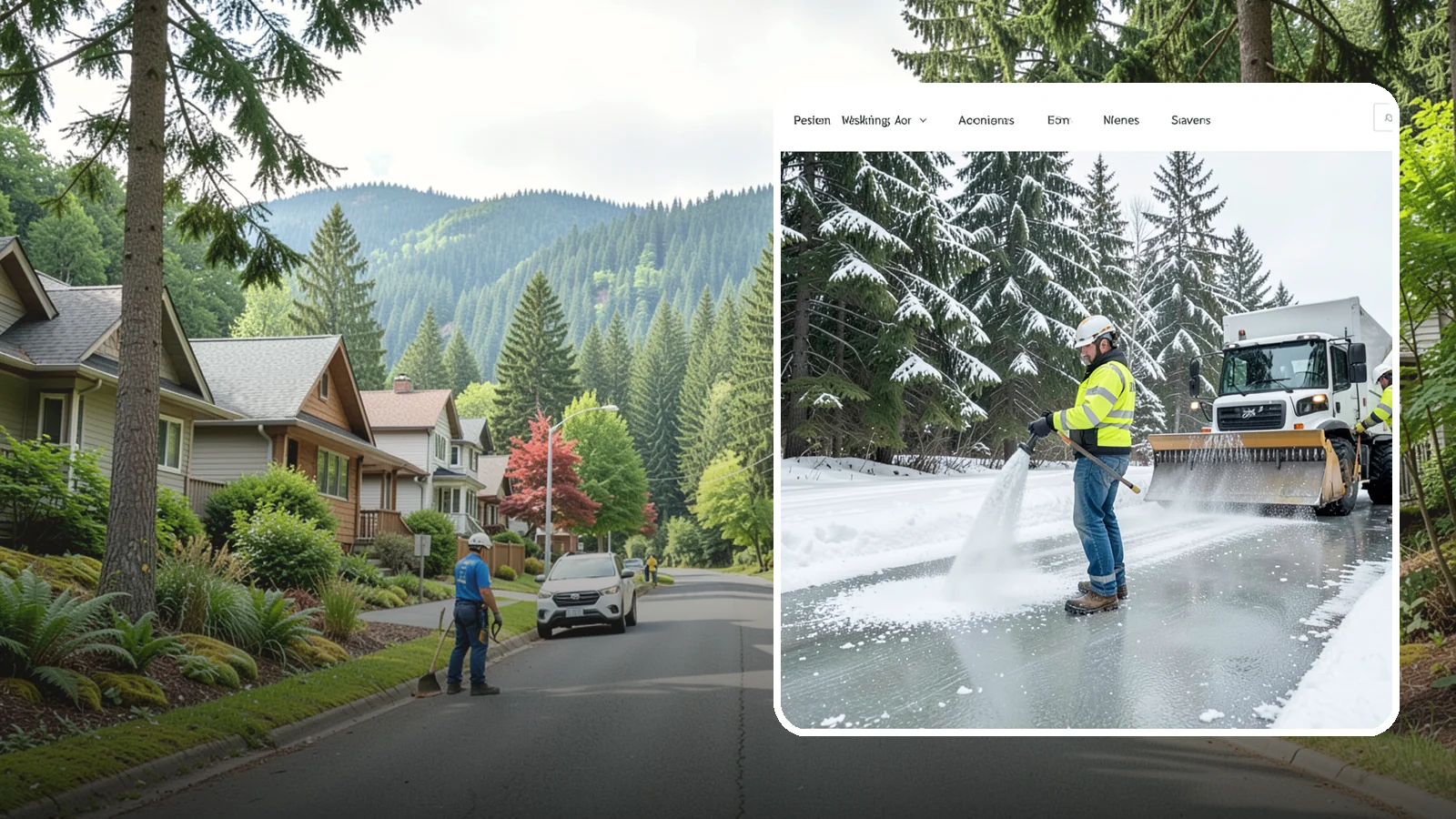 Salt Application in Darrington, Snohomish County, WA - Salt application melts existing ice and prevents new formation on the pavement surfaces that keep your Western Washington...
