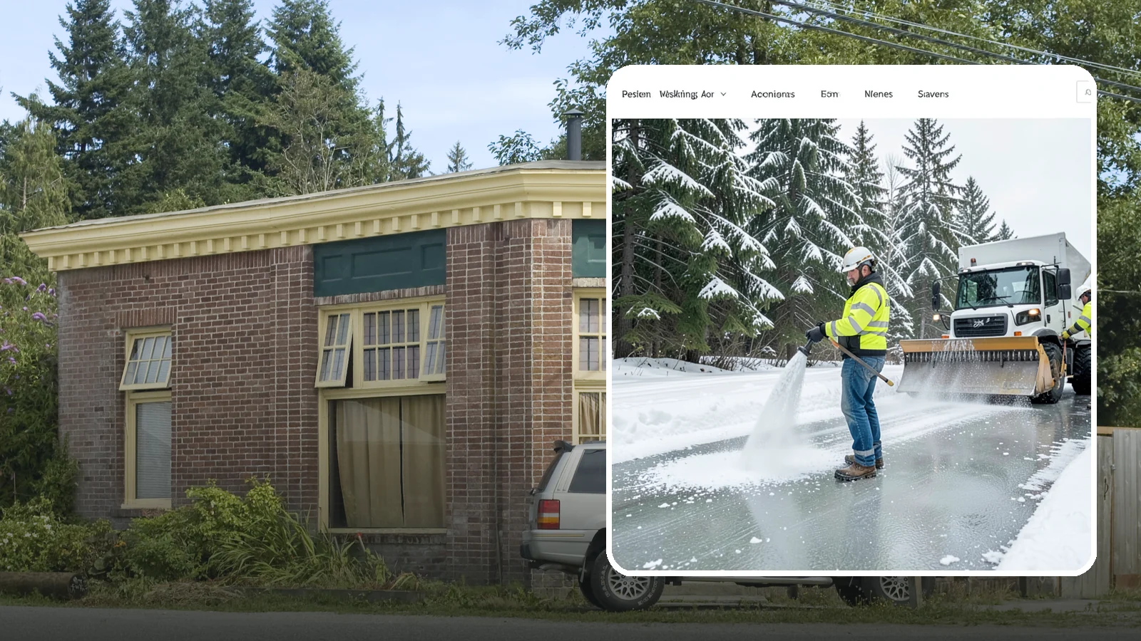 Salt Application in Hamilton, Skagit County, WA - Salt application melts existing ice and prevents new formation on the pavement surfaces that keep your Western Washington...