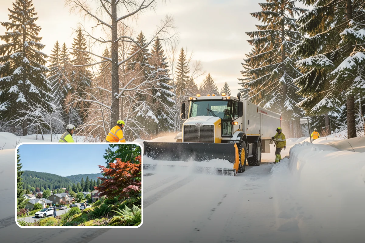 Salt Application in Index, Snohomish County, WA - Melts ice effectively in the mid-20s range typical of PNW freezes