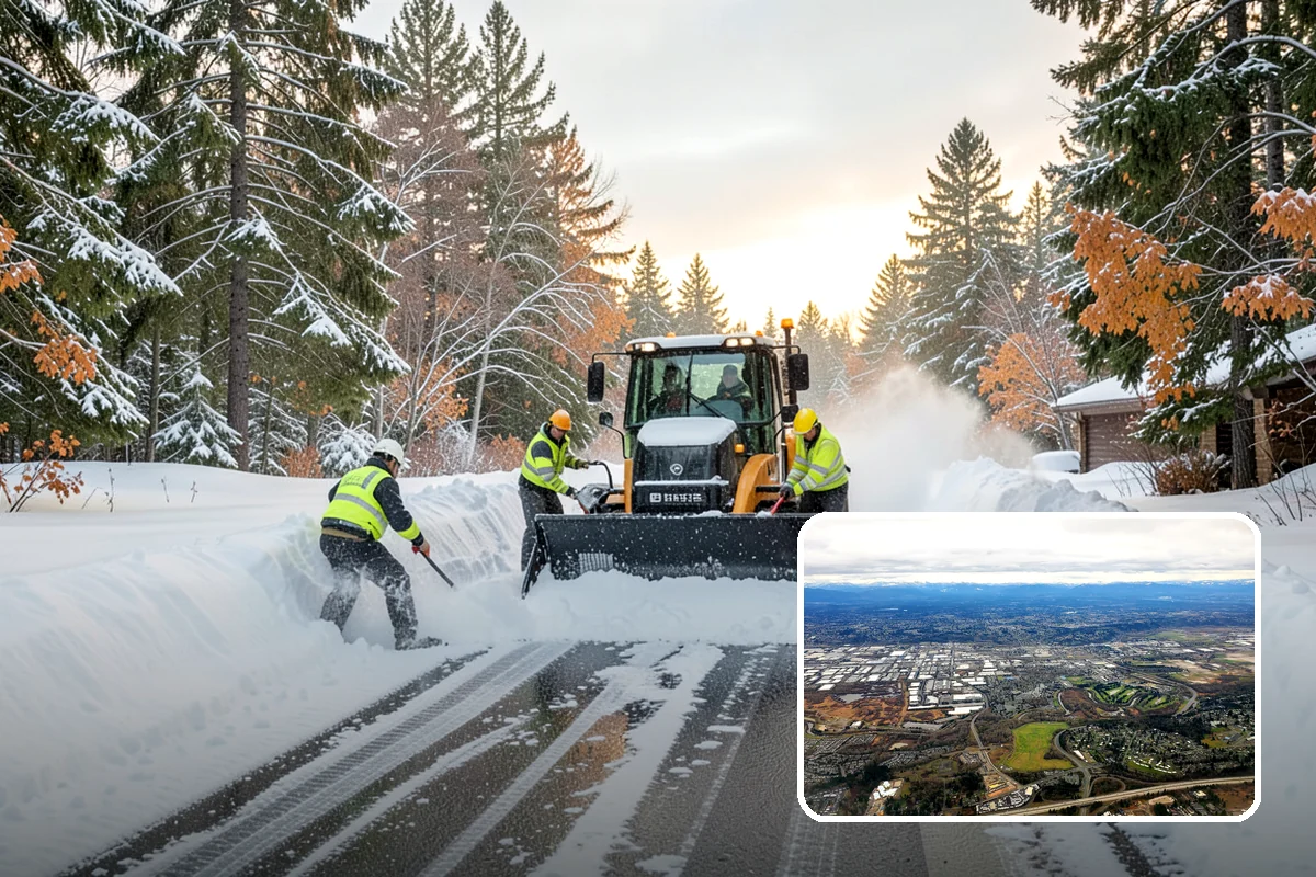 Salt Application in Kent, King County, WA - Melts ice effectively in the mid-20s range typical of PNW freezes
