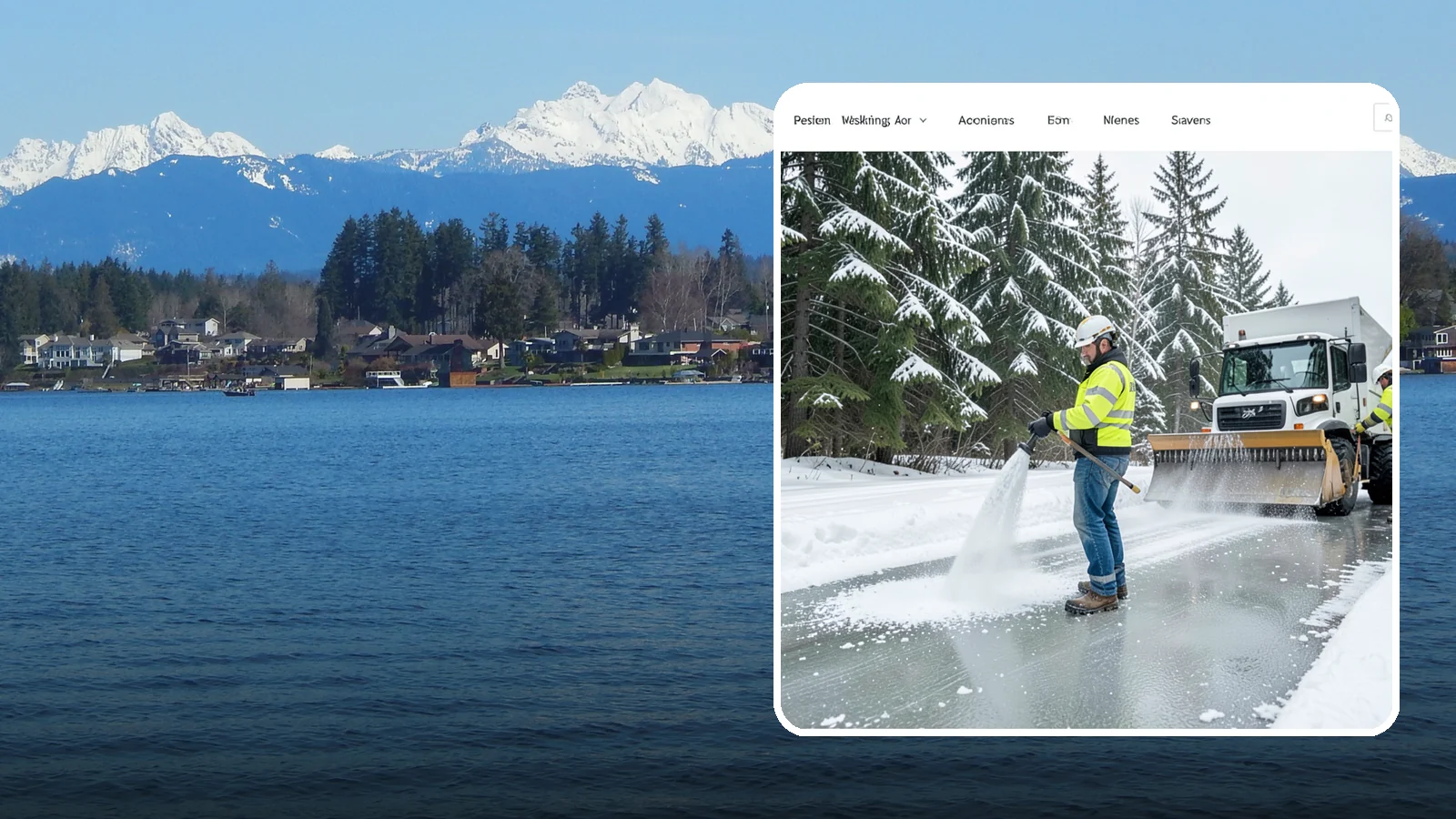 Salt Application in Lake Stevens, Snohomish County, WA - Salt application melts existing ice and prevents new formation on the pavement surfaces that keep your Western Washington...