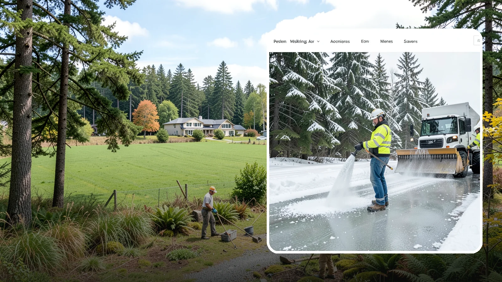 Salt Application in Lyman, Skagit County, WA - Salt application melts existing ice and prevents new formation on the pavement surfaces that keep your Western Washington...
