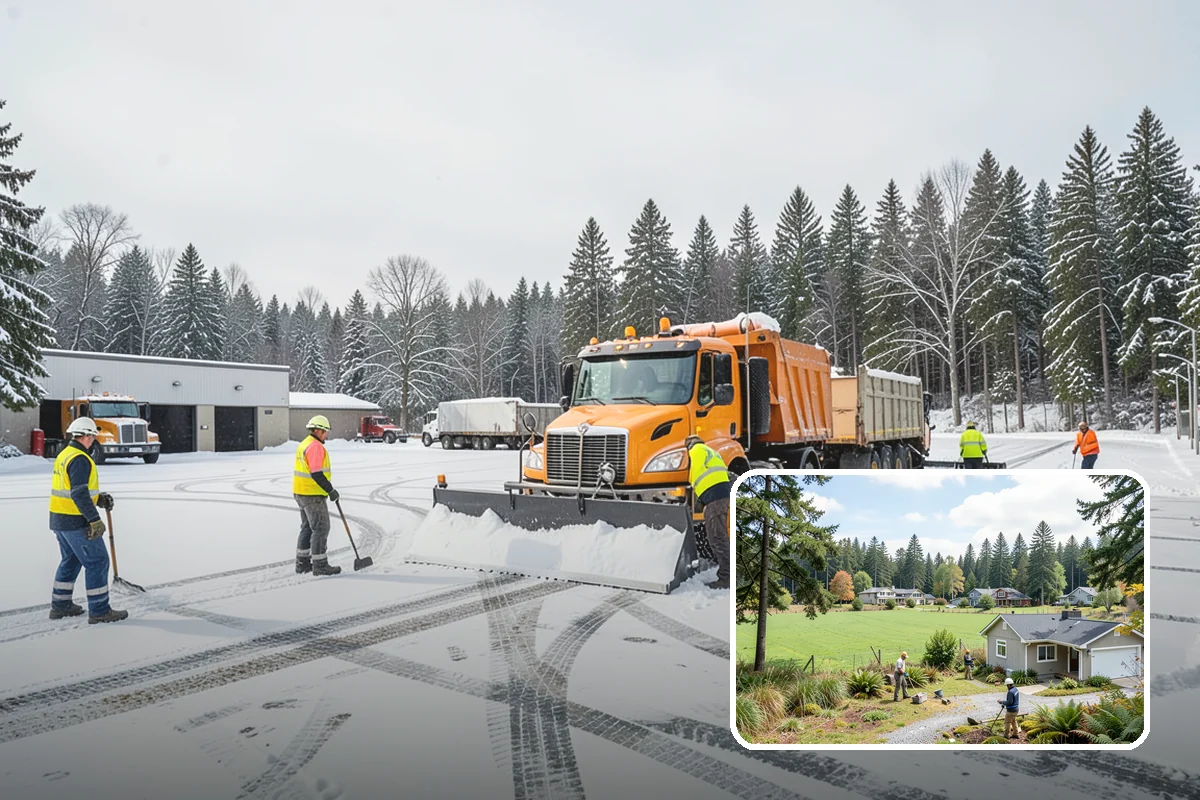 Salt Application in Lyman, Skagit County, WA - Melts ice effectively in the mid-20s range typical of PNW freezes