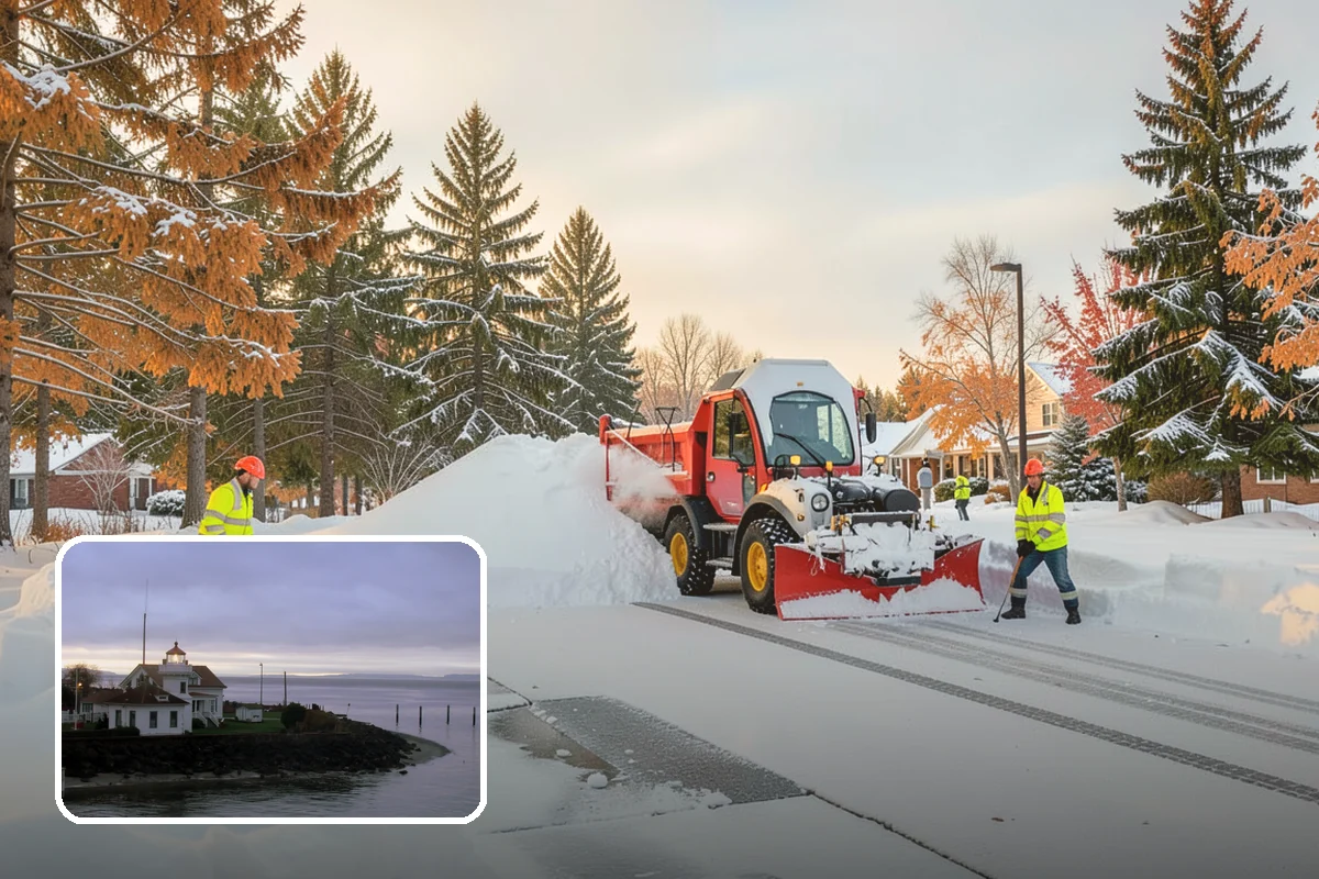 Salt Application in Mukilteo, Snohomish County, WA - Melts ice effectively in the mid-20s range typical of PNW freezes