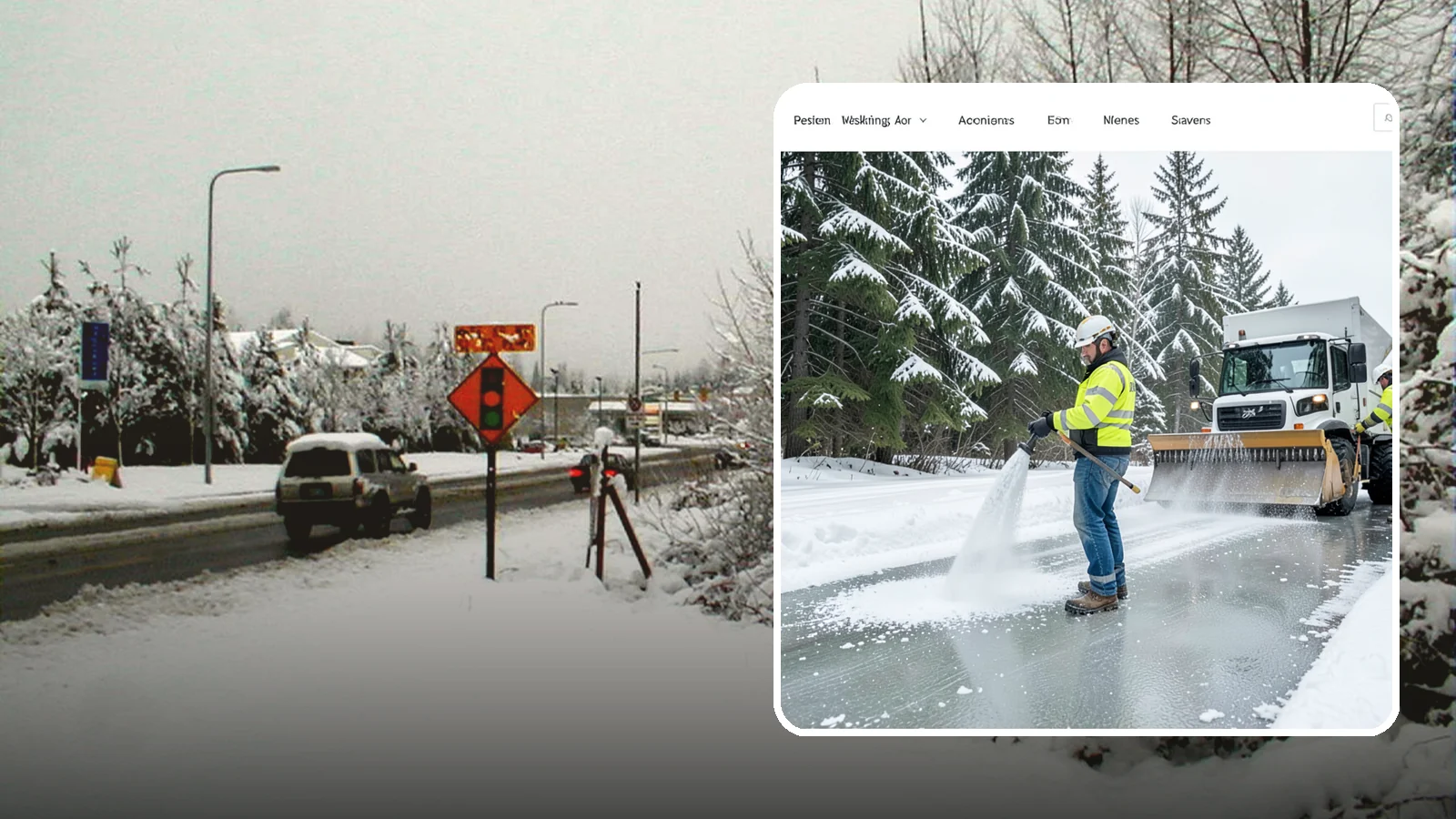Salt Application in Newcastle, King County, WA - Salt application melts existing ice and prevents new formation on the pavement surfaces that keep your Western Washington...