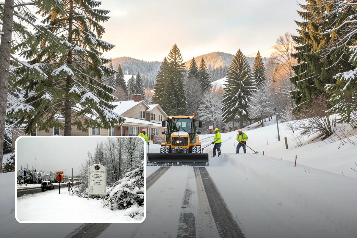 Salt Application in Newcastle, King County, WA - Melts ice effectively in the mid-20s range typical of PNW freezes