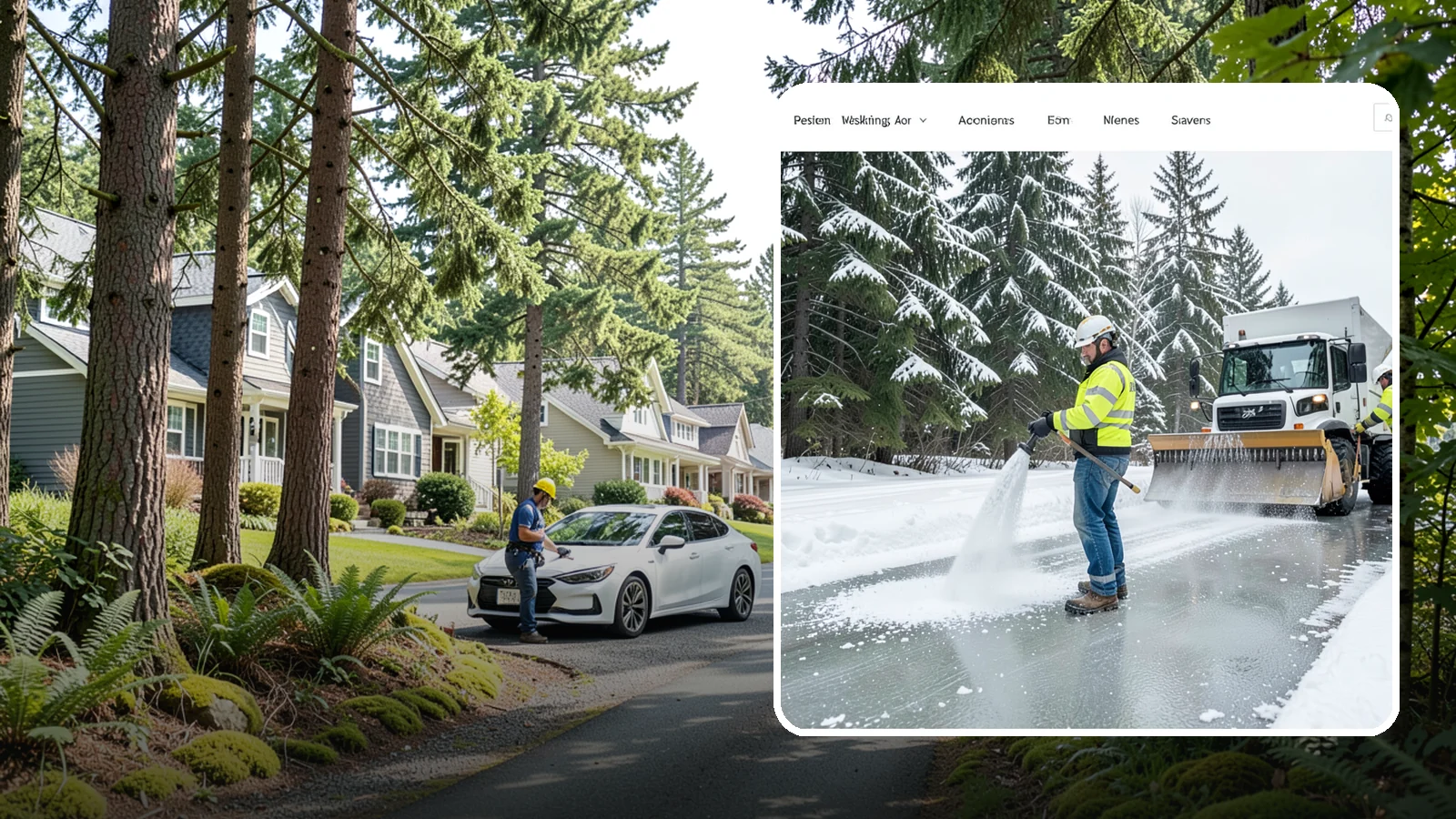 Salt Application in Normandy Park, King County, WA - Salt application melts existing ice and prevents new formation on the pavement surfaces that keep your Western Washington...