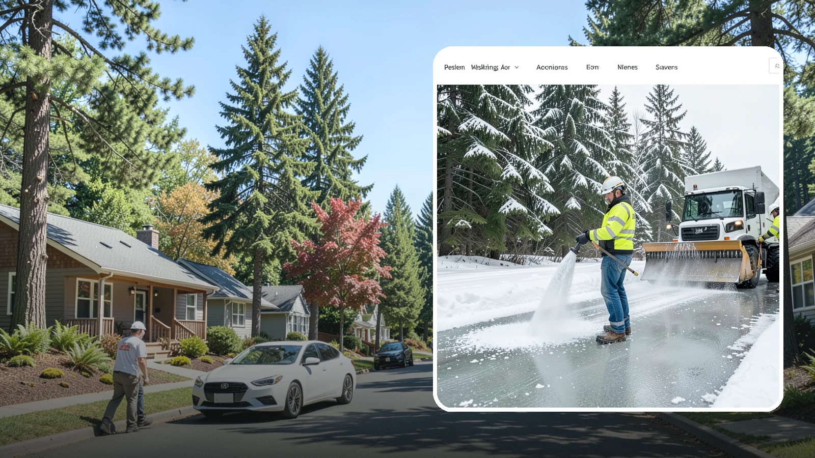 Salt Application in Orting, Pierce County, WA - Salt application melts existing ice and prevents new formation on the pavement surfaces that keep your Western Washington...