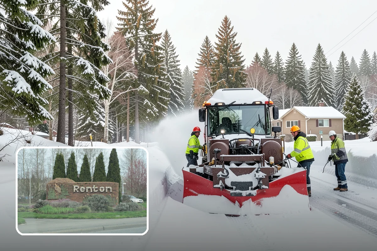 Salt Application in Renton, King County, WA - Melts ice effectively in the mid-20s range typical of PNW freezes