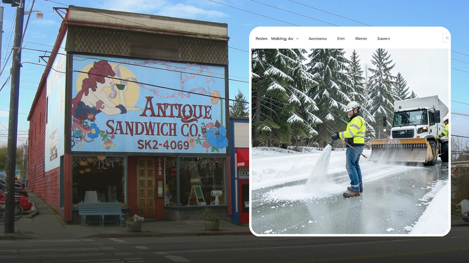 Salt Application in Ruston, Pierce County, WA - Salt application melts existing ice and prevents new formation on the pavement surfaces that keep your Western Washington...